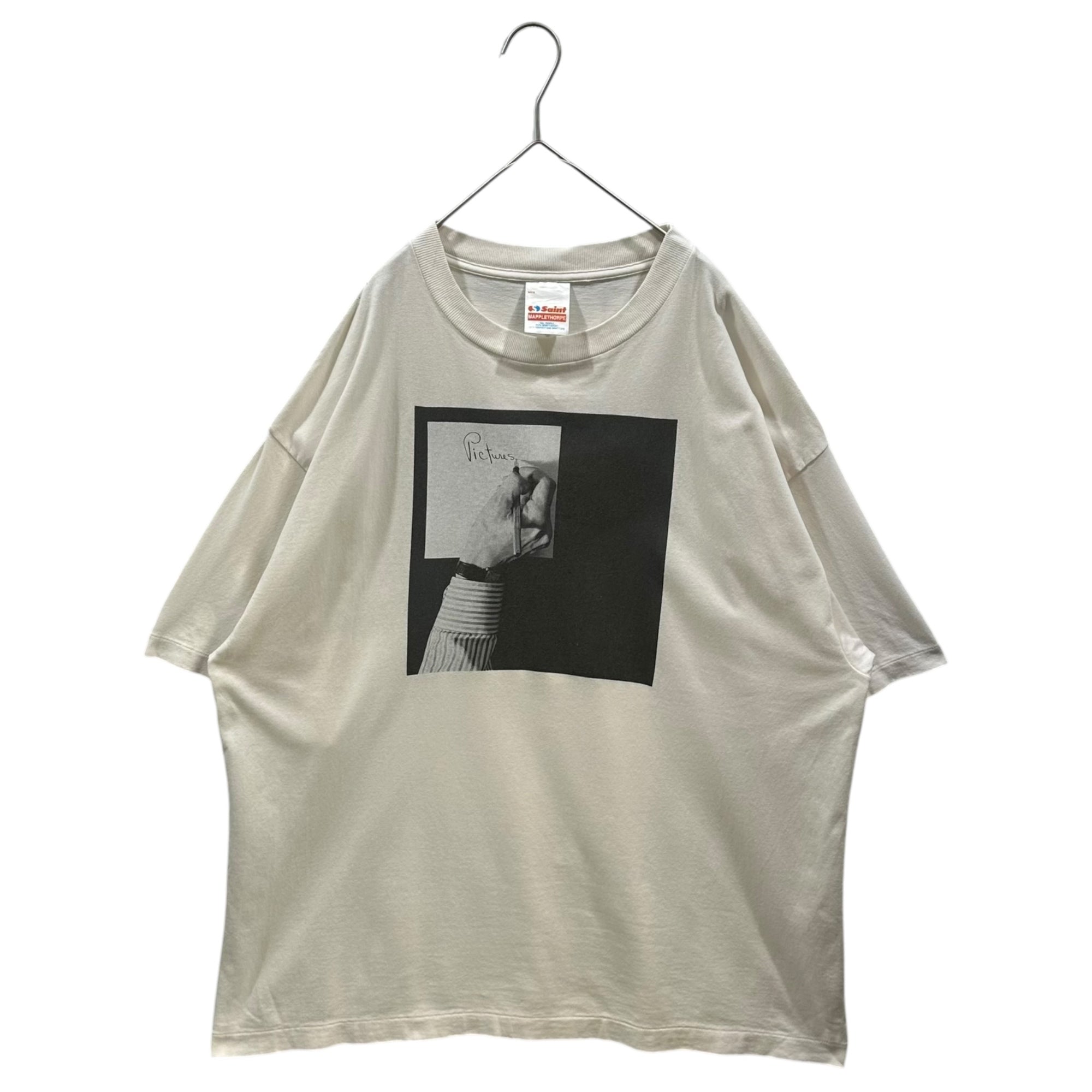 SAINT MICHAEL(セントマイケル) 2025SS MT_SS TEE / PICTURES / WHITE ロバート・メップルソープ コラボレーション ショートスリーブ Tシャツ SM-HR8-0000-C18 XL ホワイト