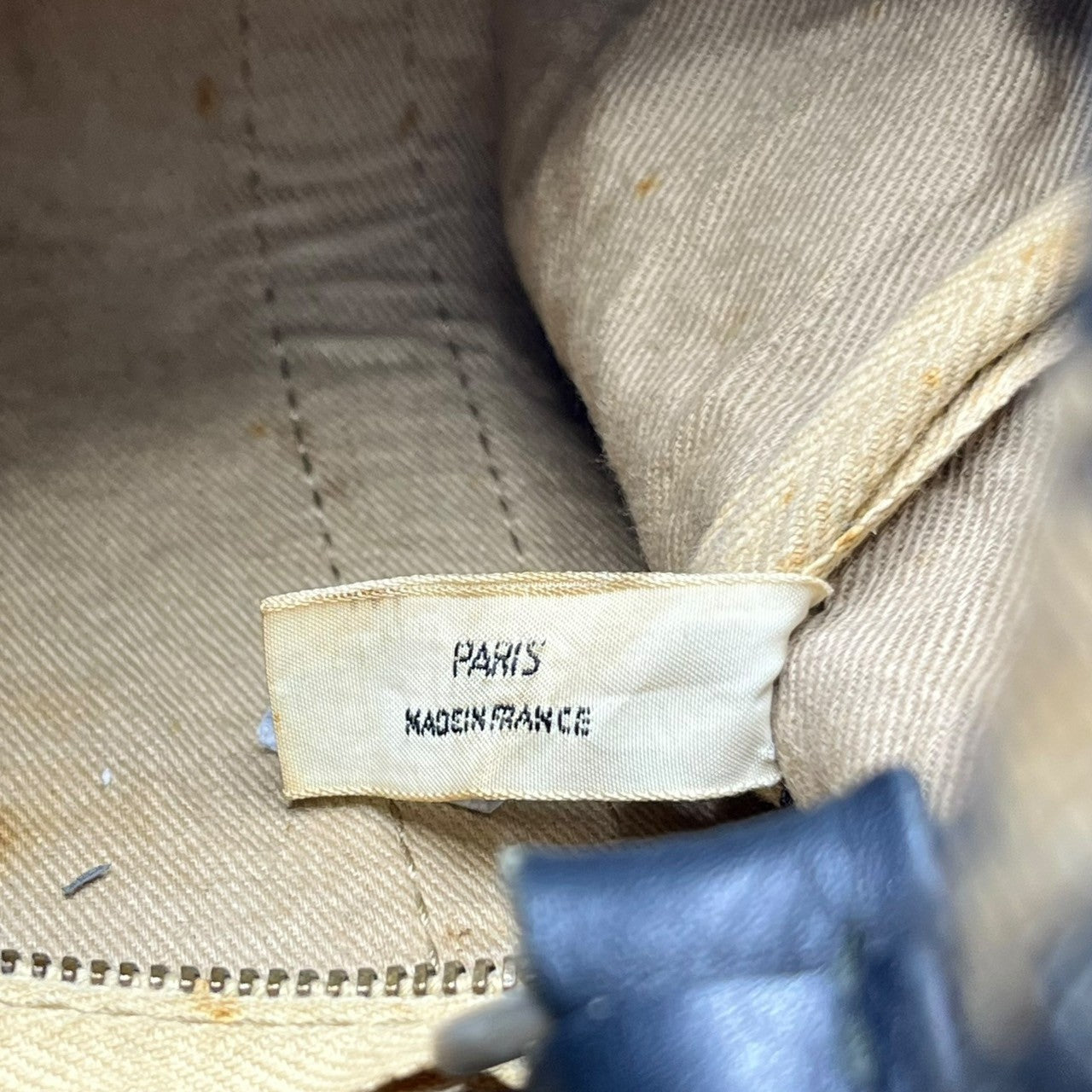 Christian Dior(クリスチャンディオール) Vintage trotter mini boston bag ヴィンテージ トロッター柄 ミニ ボストン バッグ ネイビー×アイボリー ハンドバッグ モノグラム