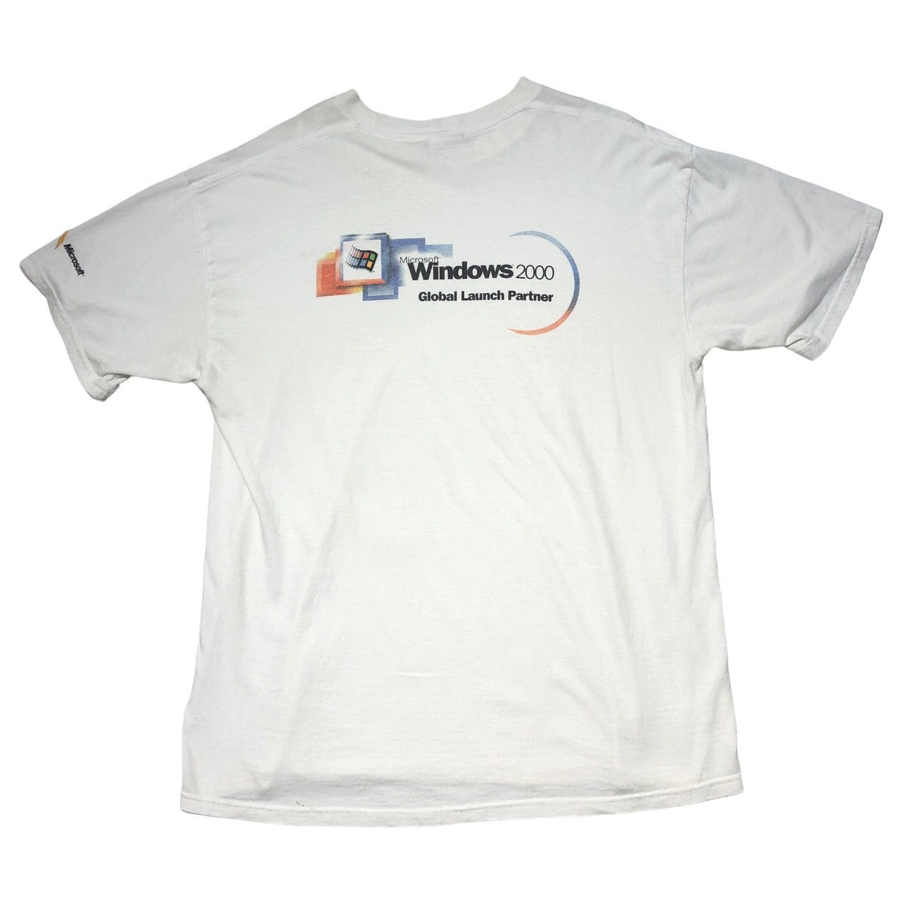 JERZEES(ジャージーズ) 00's ”Windows 2000” corporate t-shirts 企業 ロゴ Tシャツ L ホワイト Microsoft マイクロソフト COMPAQ NonStop