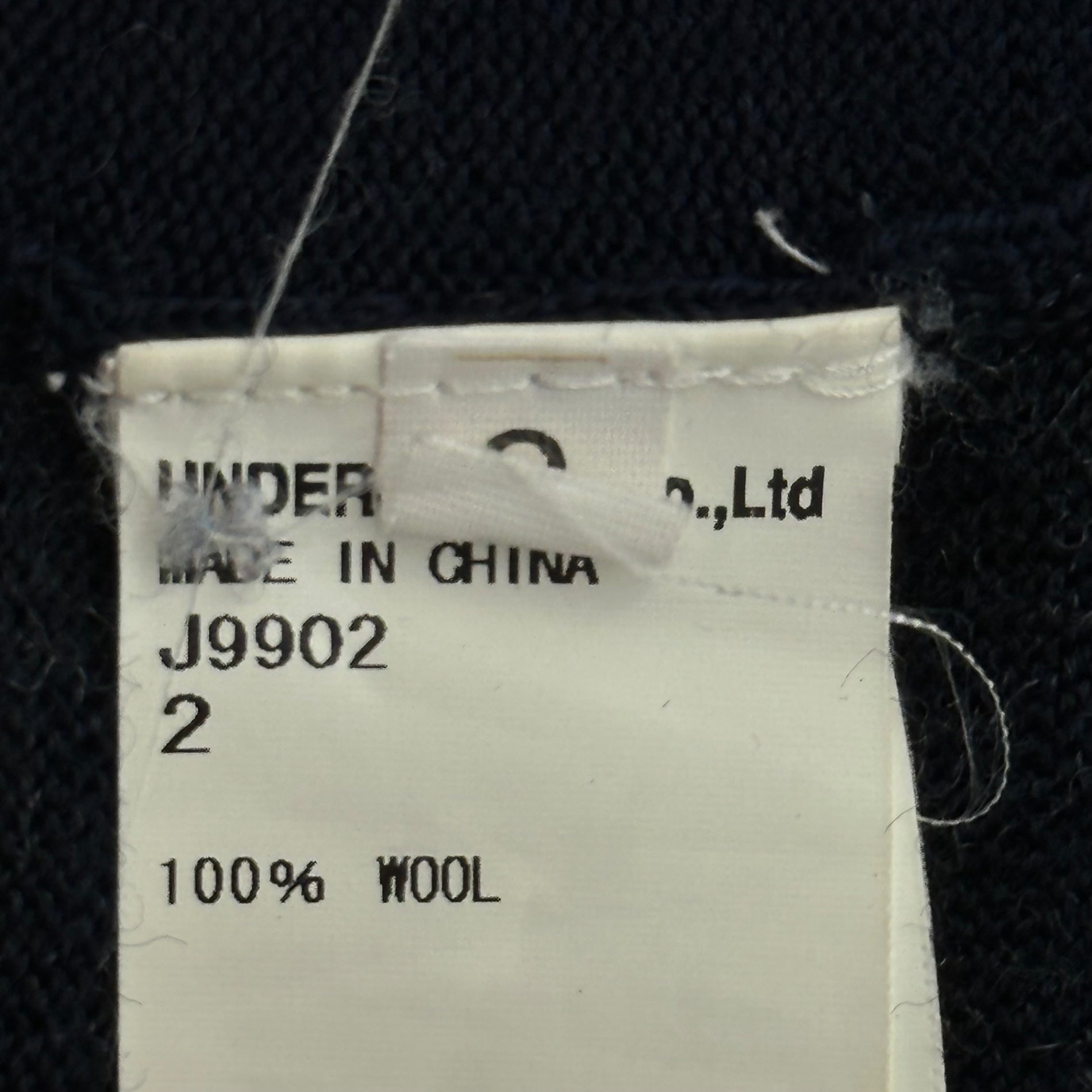 UNDERCOVERISM(アンダーカバイズム) 12AW GILAPPLE Patch V-neck Cardigan ギラップル ワッペン Vネック カーディガン J9902 2(S程度) ネイビー×チャコールグレー
