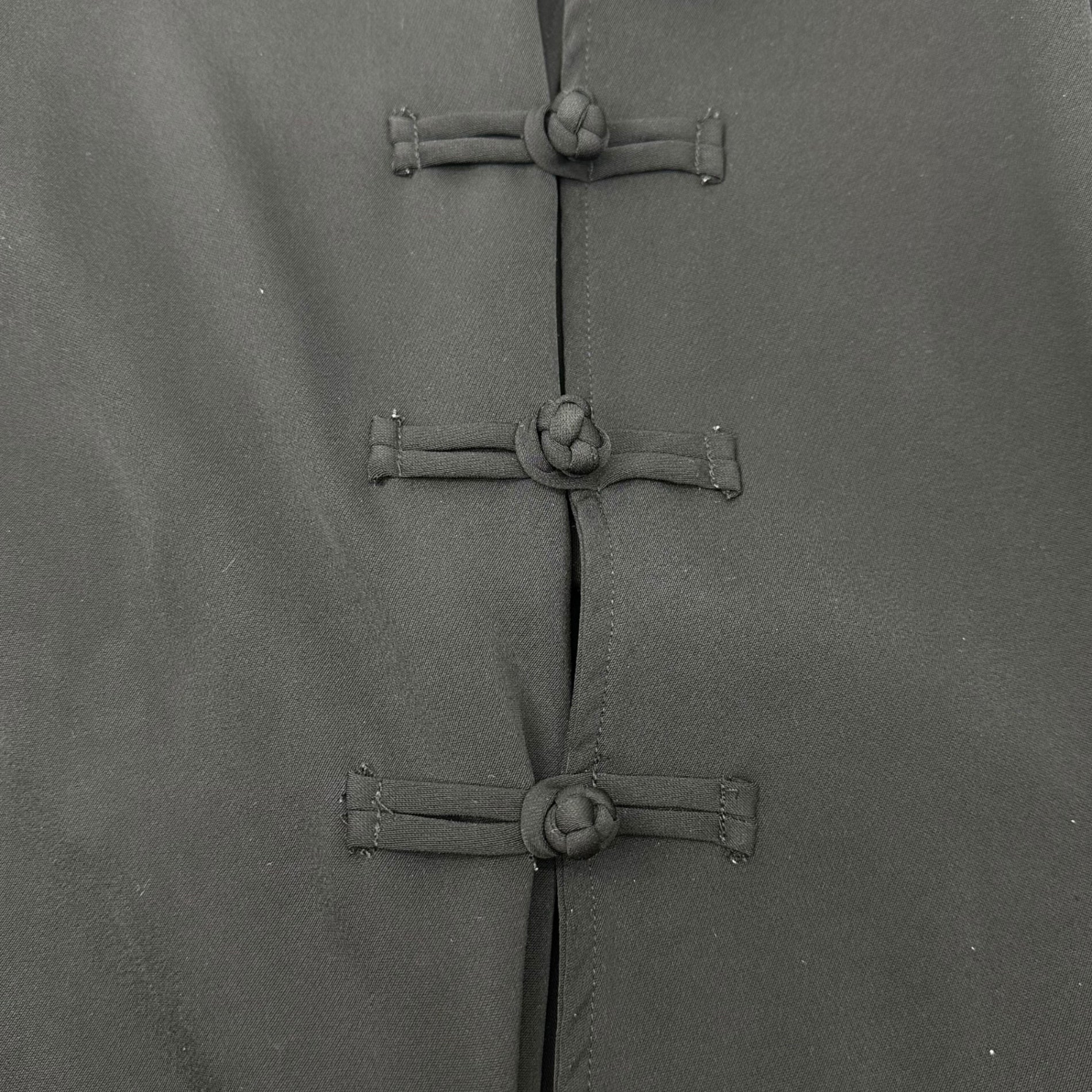 NOT CONVENTIONAL(ノットコンベンショナル) Chinese Kung Fu Half-Sleeve Shirt チャイナ カンフー ハーフスリーブ シャツ N23-035-BLK FREE ブラック