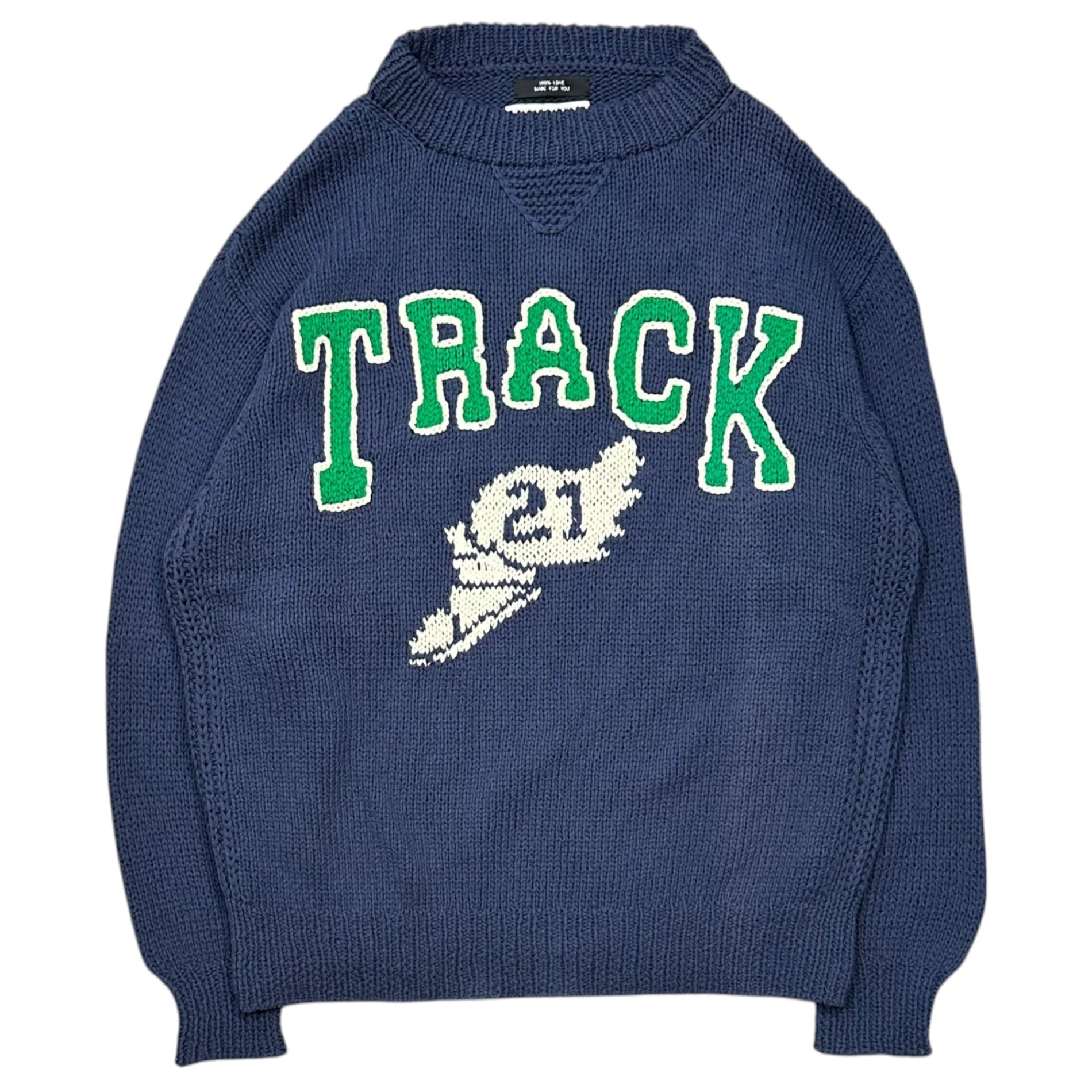 RICE NINE TEN(ライスナインテン) 2023SS Hand Knit College Sweater