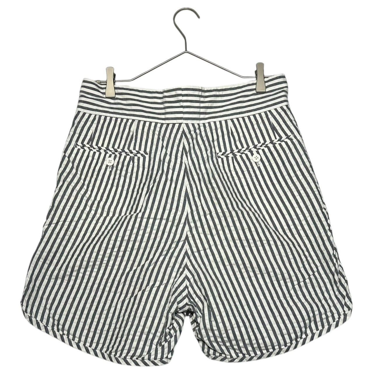NEAT(ニート) striped gurkha shorts ストライプ グルカ ショーツ ハーフパンツ M グレー×ホワイト