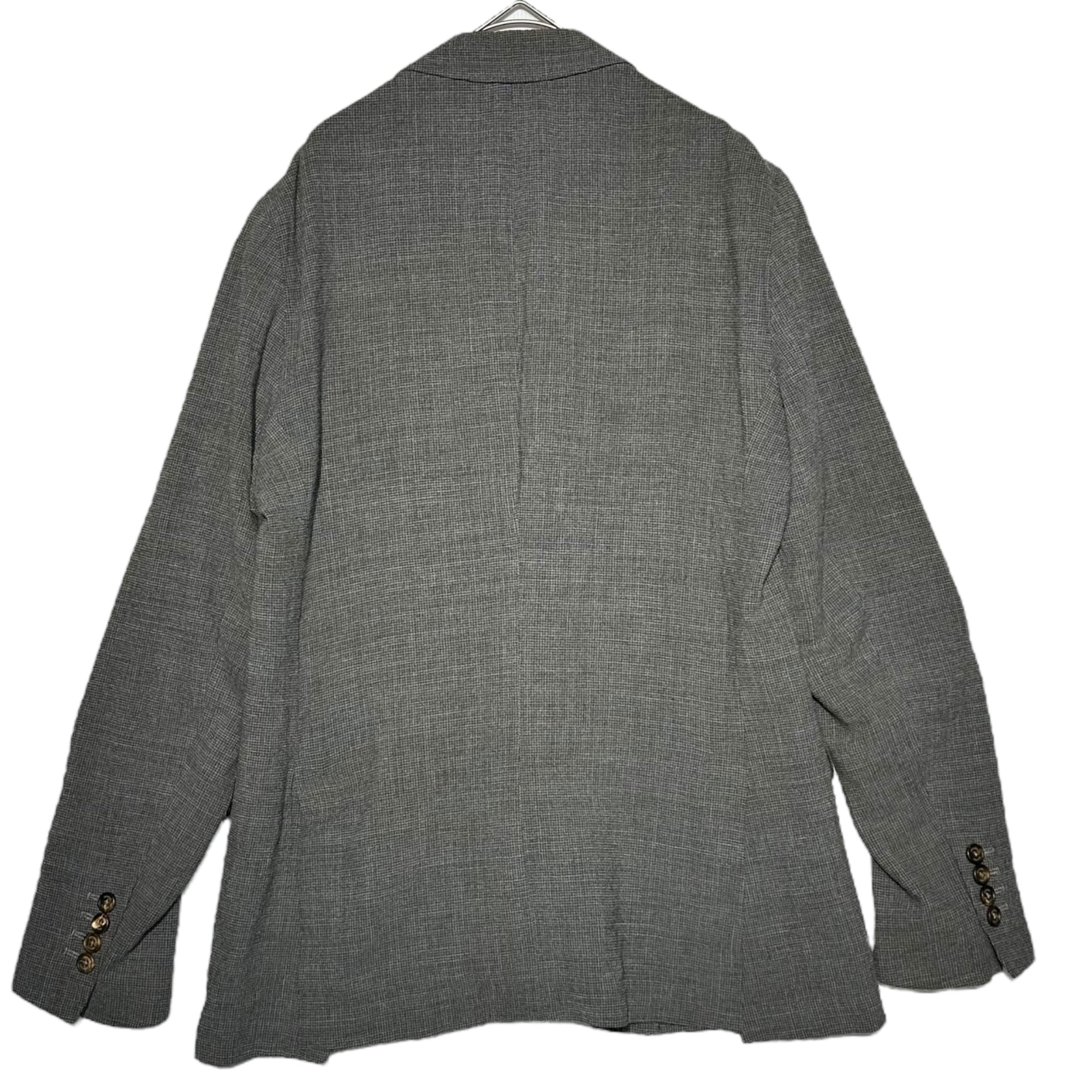 eleventy(イレブンティ) Wool Mix check 2B tailored jacket ウール混 チェック 2B テーラードジャケット 50(XL程度) グレー スーツ ドレス