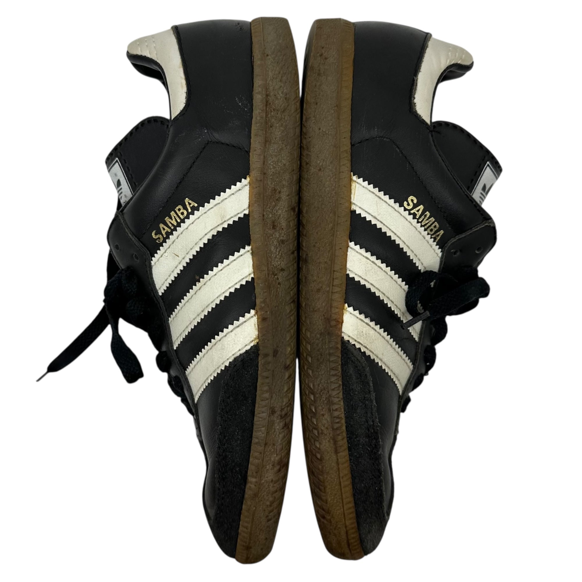 adidas(アディダス) 90's Vintage Samba Leather ヴィンテージ サンバ レザー 019000 24cm ブラック 90年代 1996年製 ローカット スニーカー