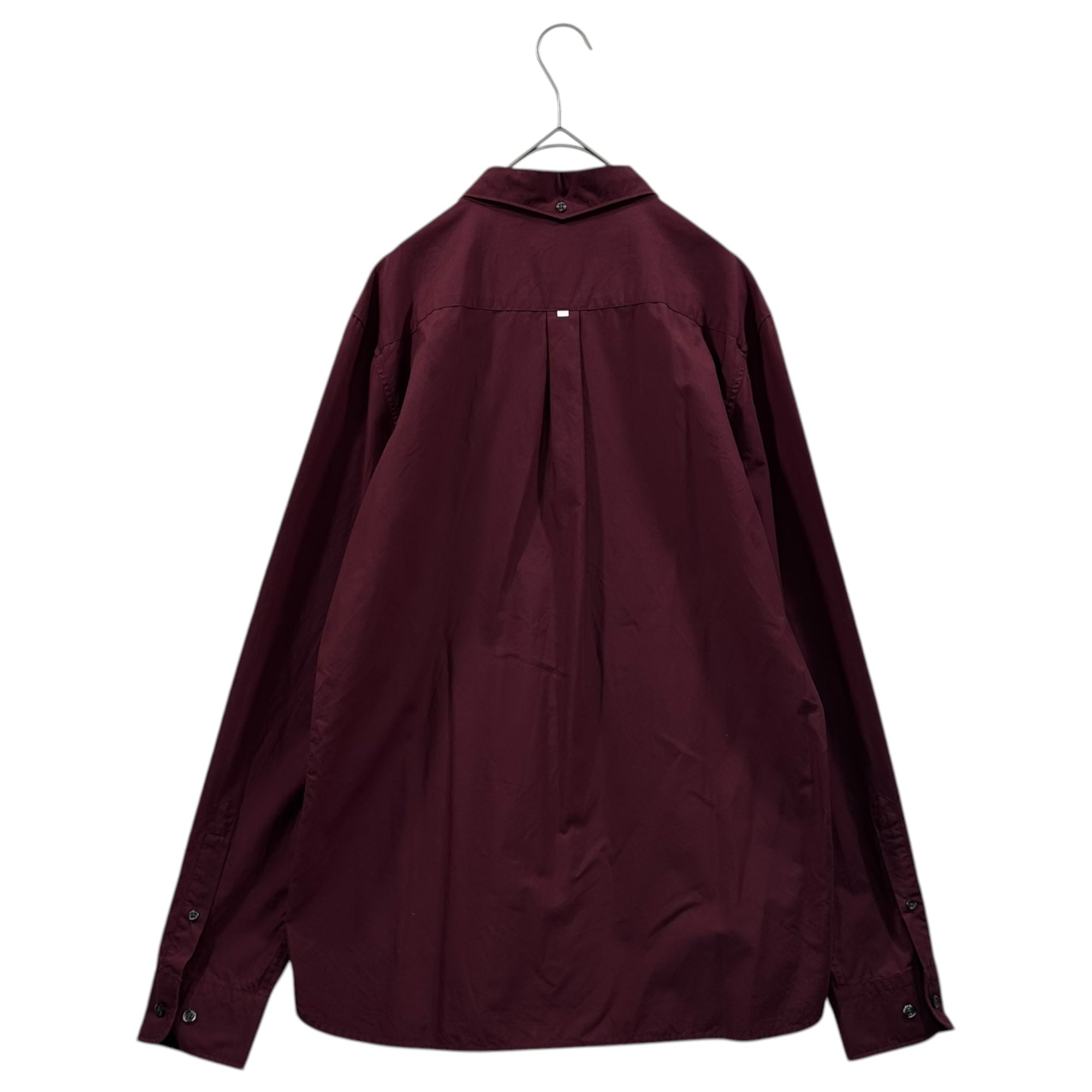 Lacoste L!VE(ラコステライブ) Logo Cotton BD L/S Shirt ロゴ コットン ボタンダウン 長袖 シャツ CH9468 US M/L ボルドー