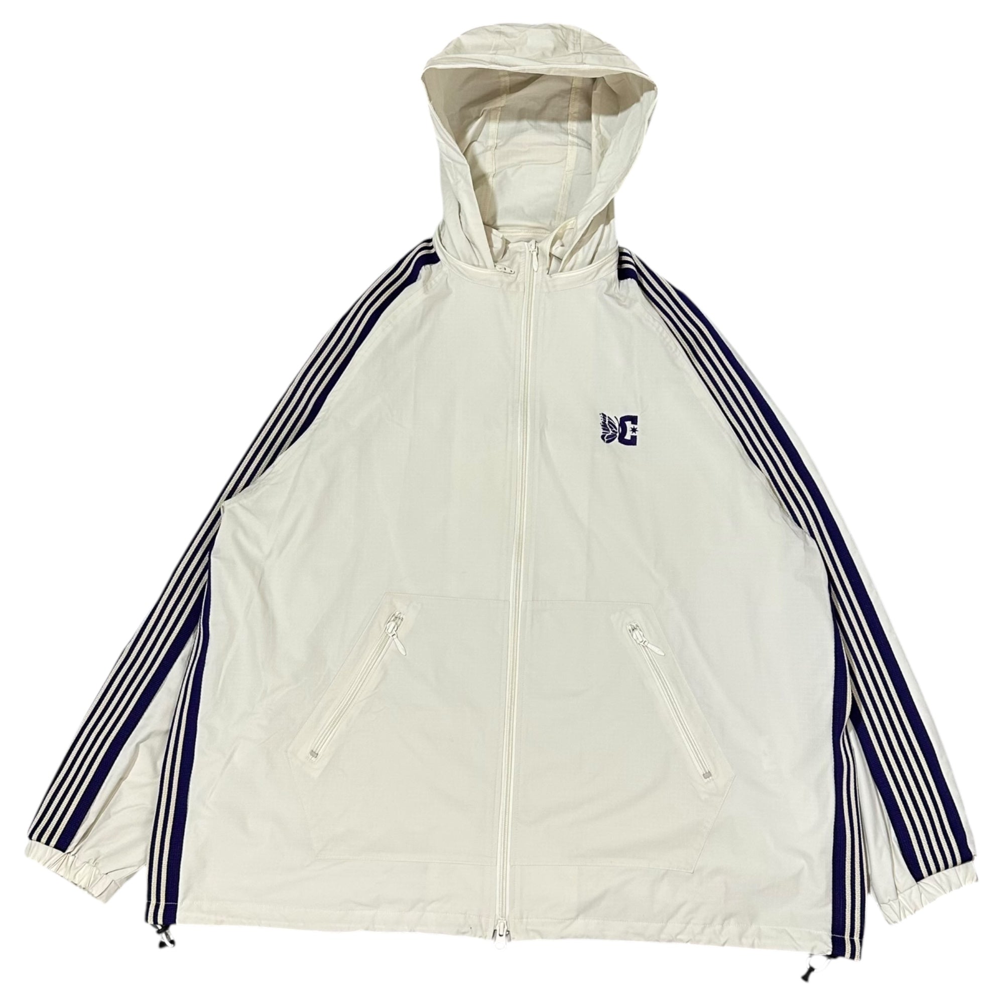 NEEDLES×DC SHOES(ニードルズ×ディーシー) Jog Jacket - Poly Ripstop ナイロン トラック ジャケット MR605 M ホワイト×パープル ジャージ