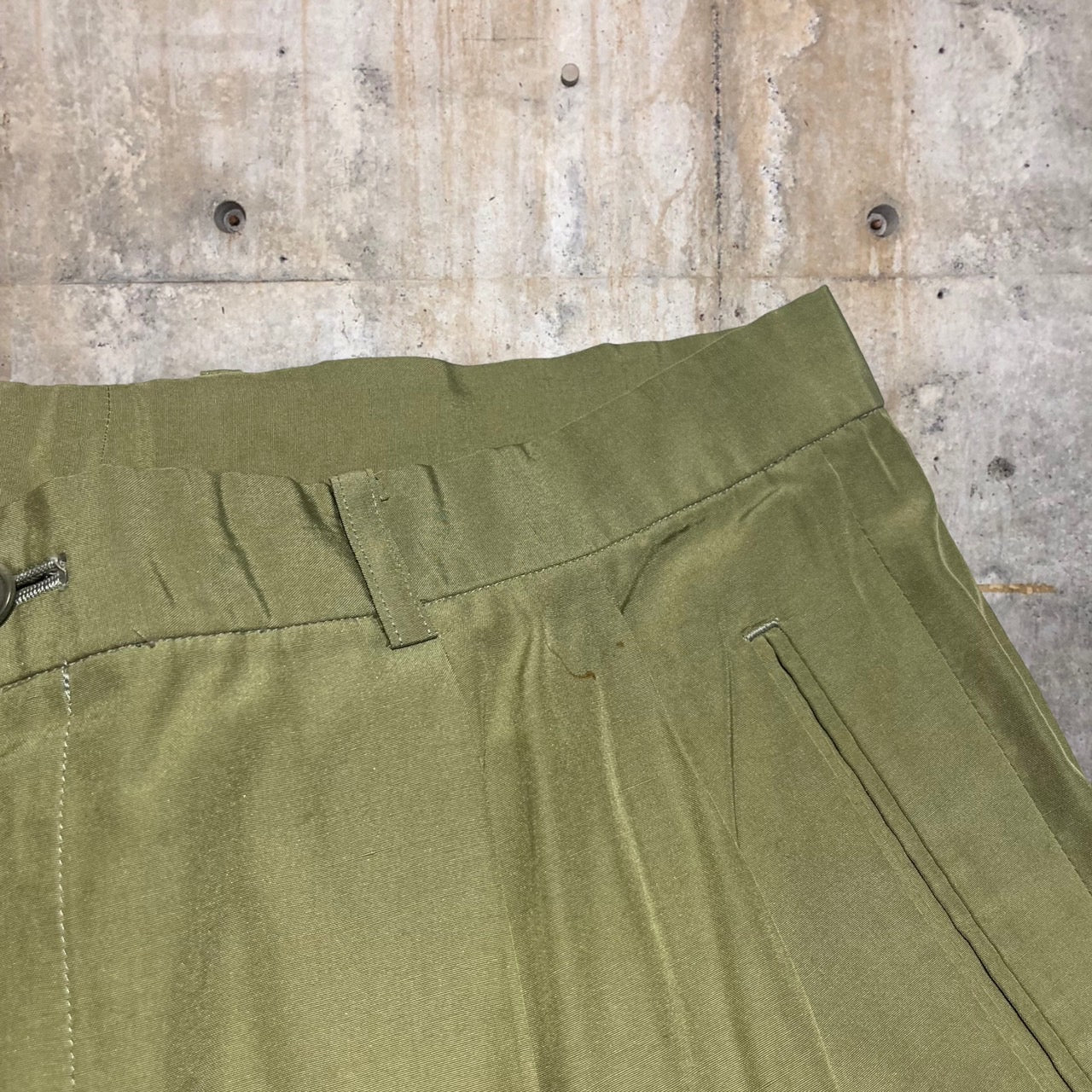 LANVIN(ランバン) 90'sダブルセットアップ L程度 カーキ シルク