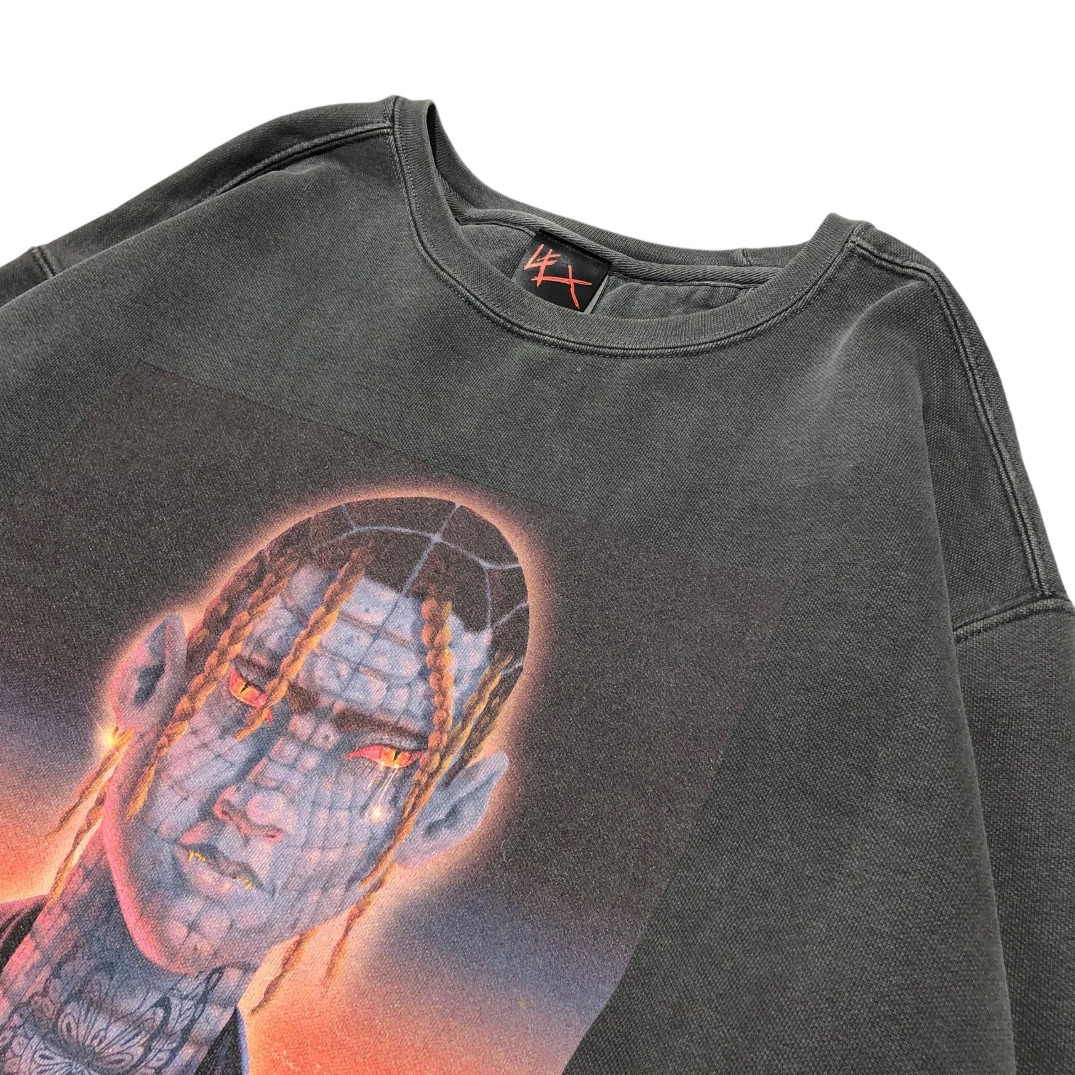 LEX(レックス) LEX album sweatshirt レックス アルバム スウェットシャツ XL チャコールグレー×オレンジ×ブルー 少数生産品