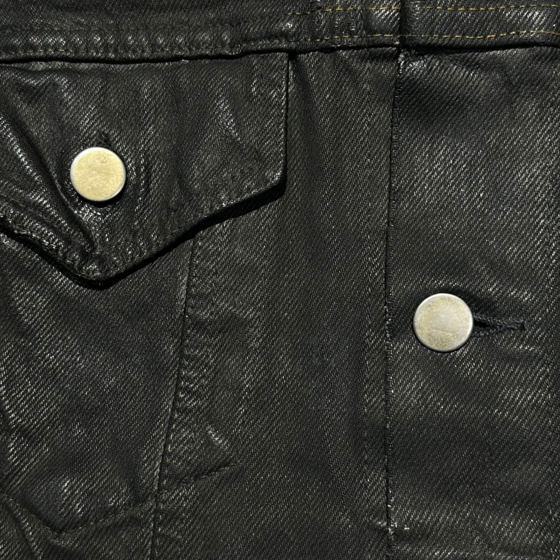 【SALE対象外】Maison Martin Margiela(メゾン マルタンマルジェラ) 2000SS ⓪ ⑩ Artisanal Paint Denim Trucker Jacket アーティザナル 再構築 デニム トラッカー ジャケット 333-48440 M ブラック 00's オリゾンティタグ 本人期 リーバイス3rdモデル ポケット有Ver