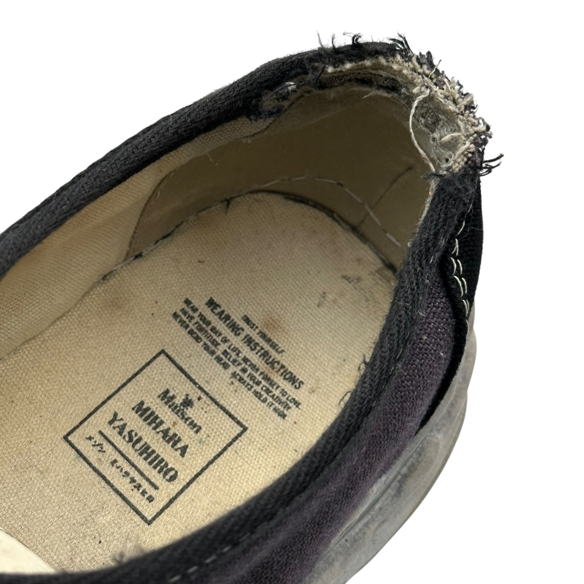 Maison MIHARA YASUHIRO(メゾンミハラヤスヒロ) "BAKER" original sole over dyed canvas Low-Top sneaker ブレイキー ローカット スニーカー A08FW724 41(約26cm) パープル×ブラック