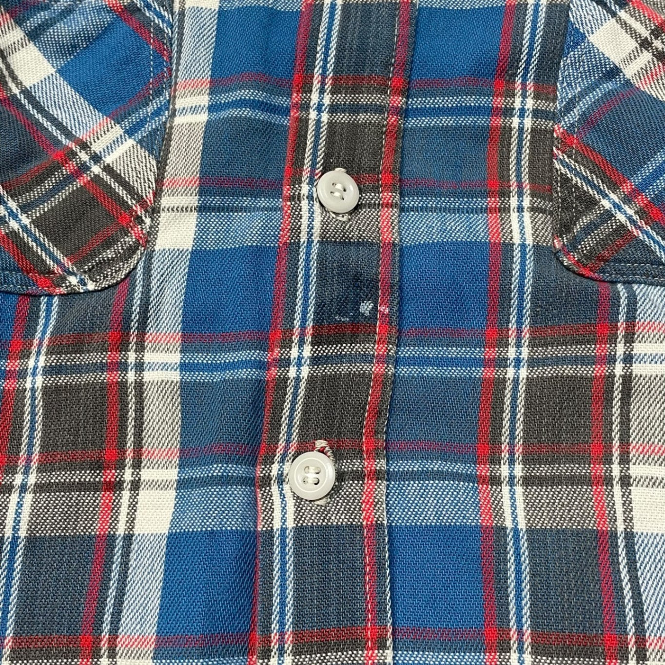 BIGMAC(ビッグマック) 70's cotton check shirt ヴィンテージ コットン チェック シャツ ネルシャツ L TALL ブルー×グレー JCPenney 70年代
