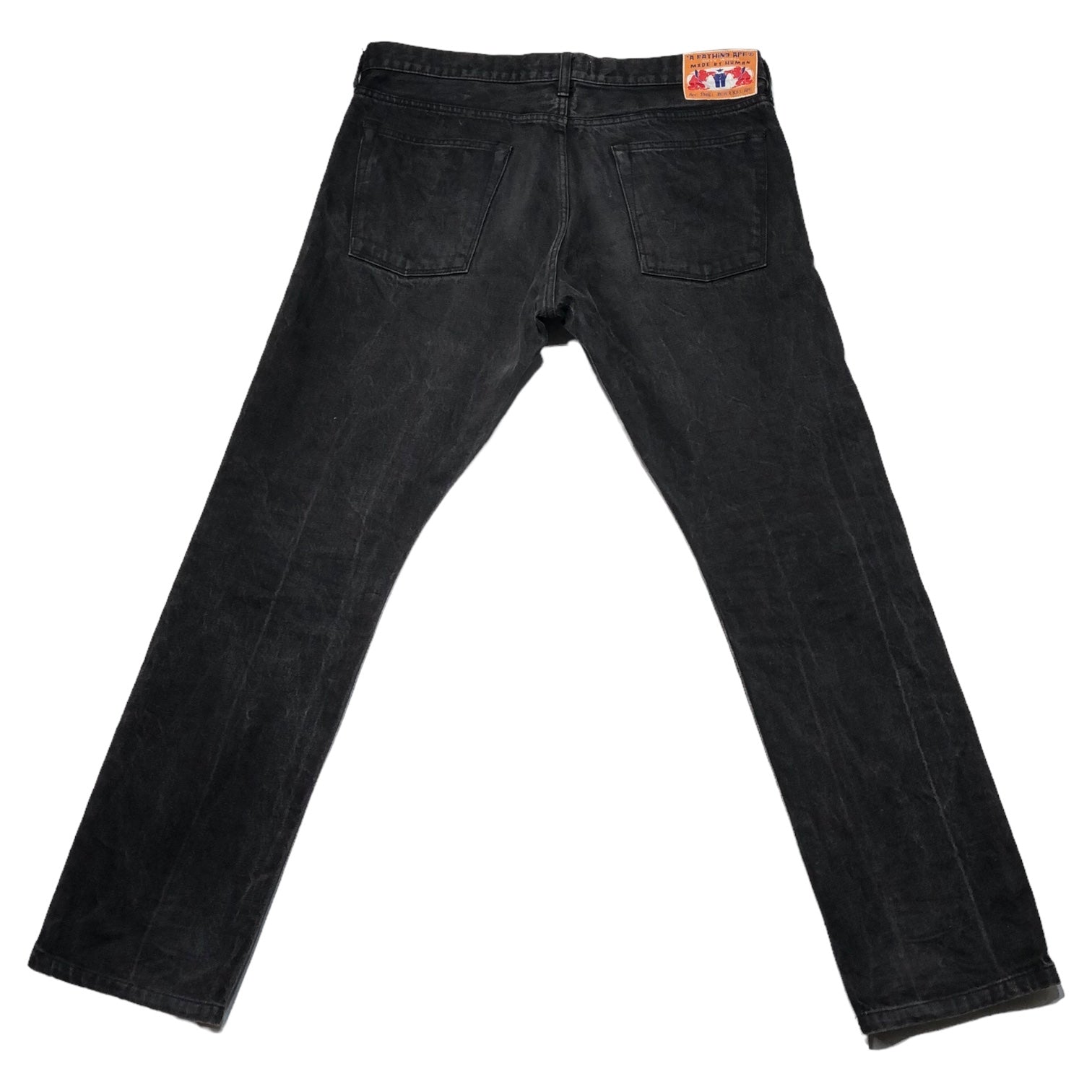 A BATHING APE(アベイシングエイプ) BLACK DENIM PANTS ブラック デニムパンツ L ブラック