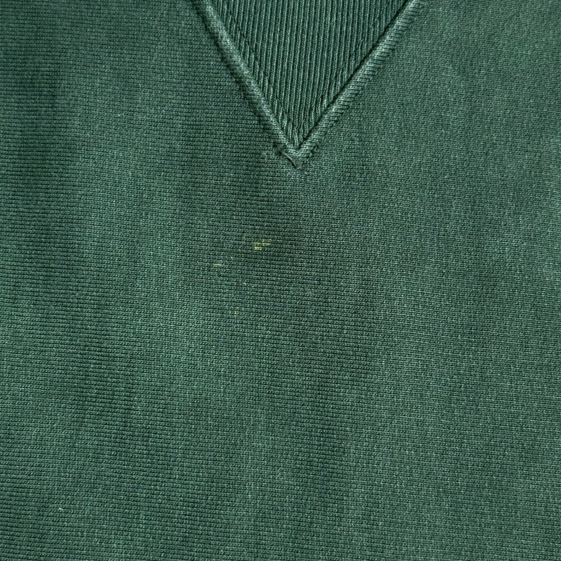 MAISON MARGIELA(メゾンマルジェラ 21AW CROPPED SHRUNKEN SWEAT 両V 袖刺繍 クルーネック スウェット S50GU0180 46(SM程度) グリーン
