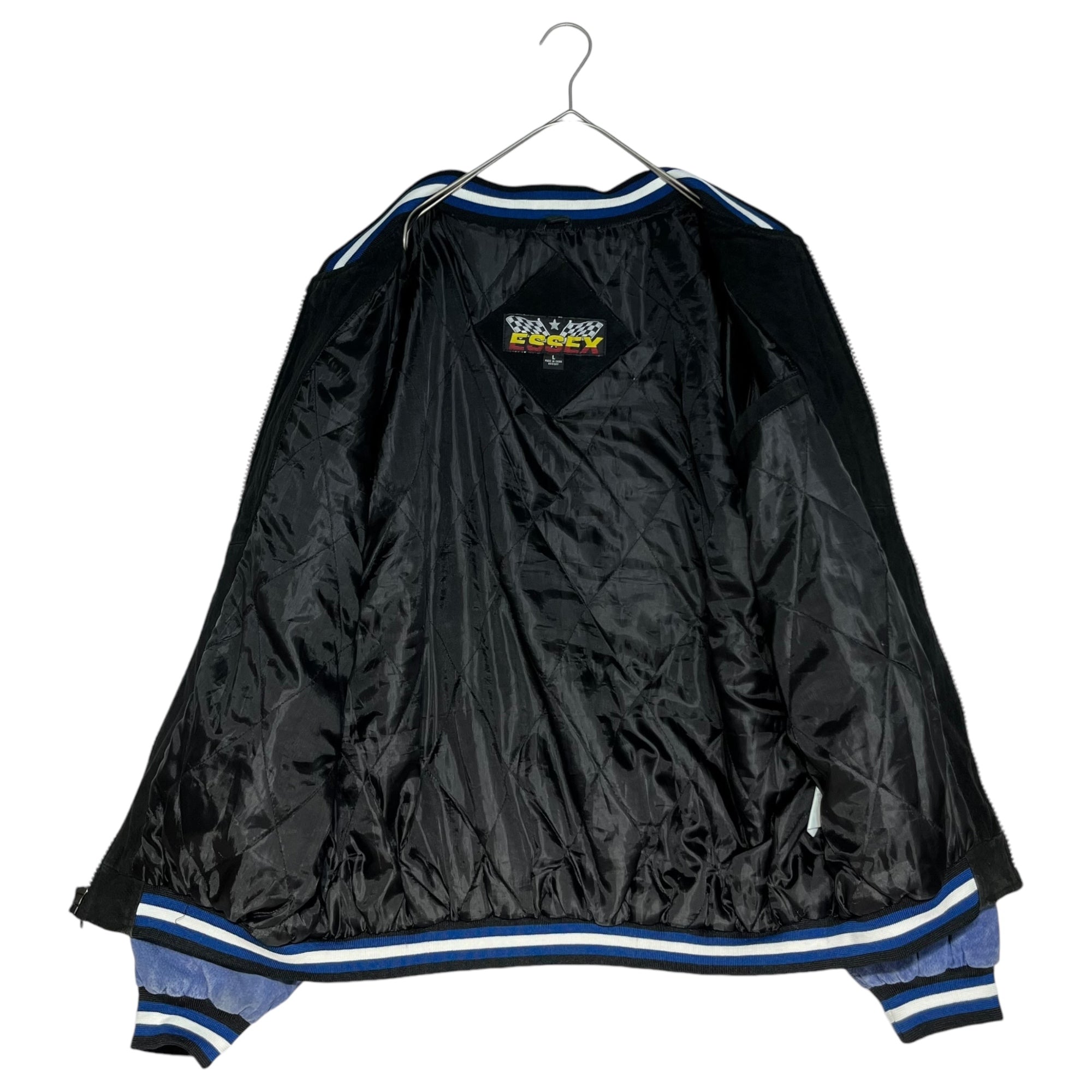 ESSEX(エセックス) 90's "Ford Racing" フォード レーシング スエード スウェード レーシングジャケット 90年代 L ブラック×ブルー