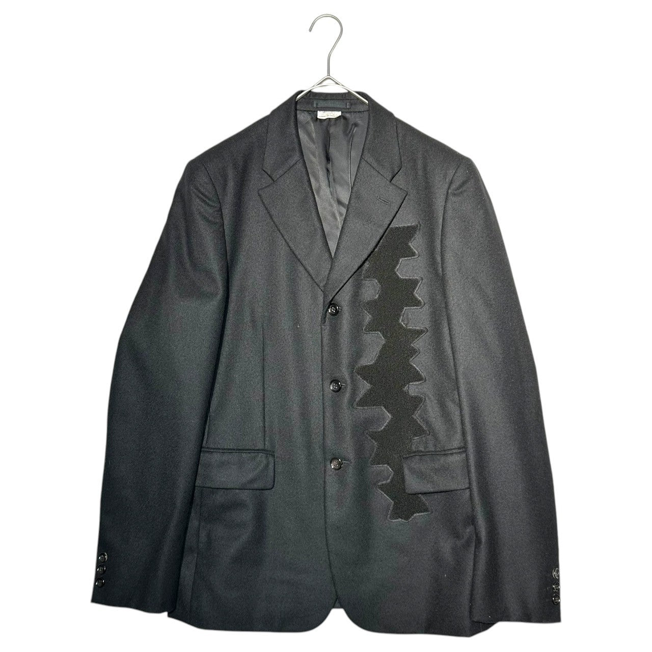 COMME des GARCONS HOMME PLUS(コムデギャルソンオムプリュス) 06AW Persona Period Star-shaped Sagara Embroidery Tailored Jacket Pants Setup Suit ペルソナ期 星形 サガラ 刺繍 テーラード ジャケット パンツ セットアップ スーツ JKT:PR-J044 PT:PR-P028 M ブラック AD2006