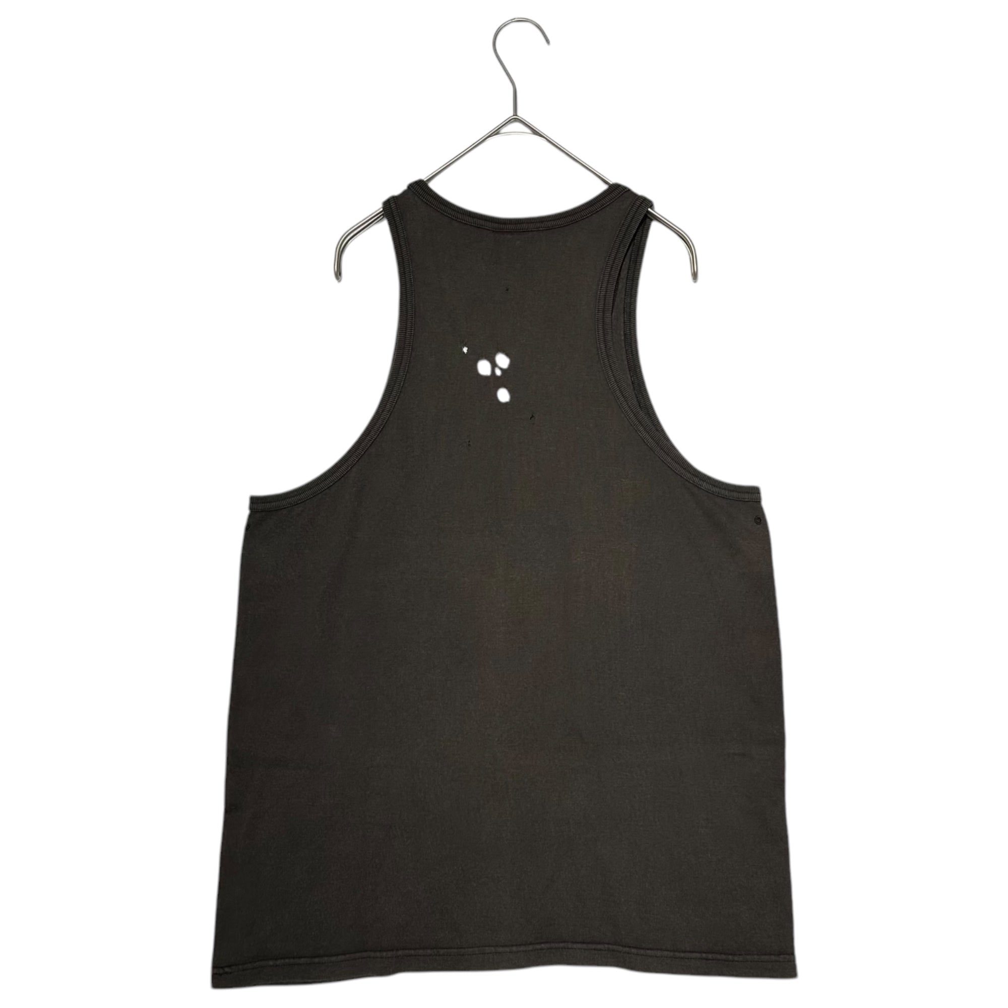 NUMBER (N)INE(ナンバーナイン) 01ss perforated skull tank top 穴あき ドクロ スカル タンクトップ 3(M) チャコールグレー アーカイヴ 稀少品