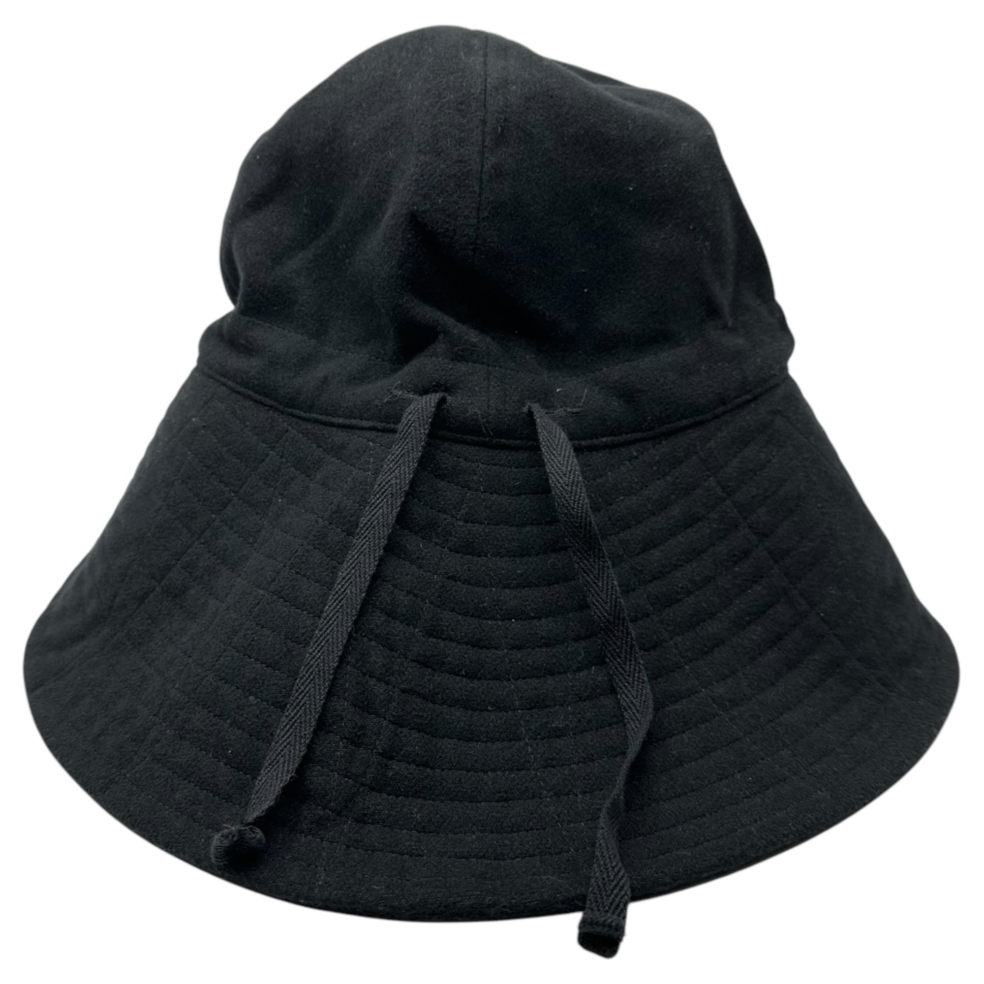 Engineered Garments(エンジニアードガーメンツ) Keeper Hat Polyester Fake Melton キーパー ハット ポリエステル フェイクメルトン LN345A M ブラック 帽子 サファリ