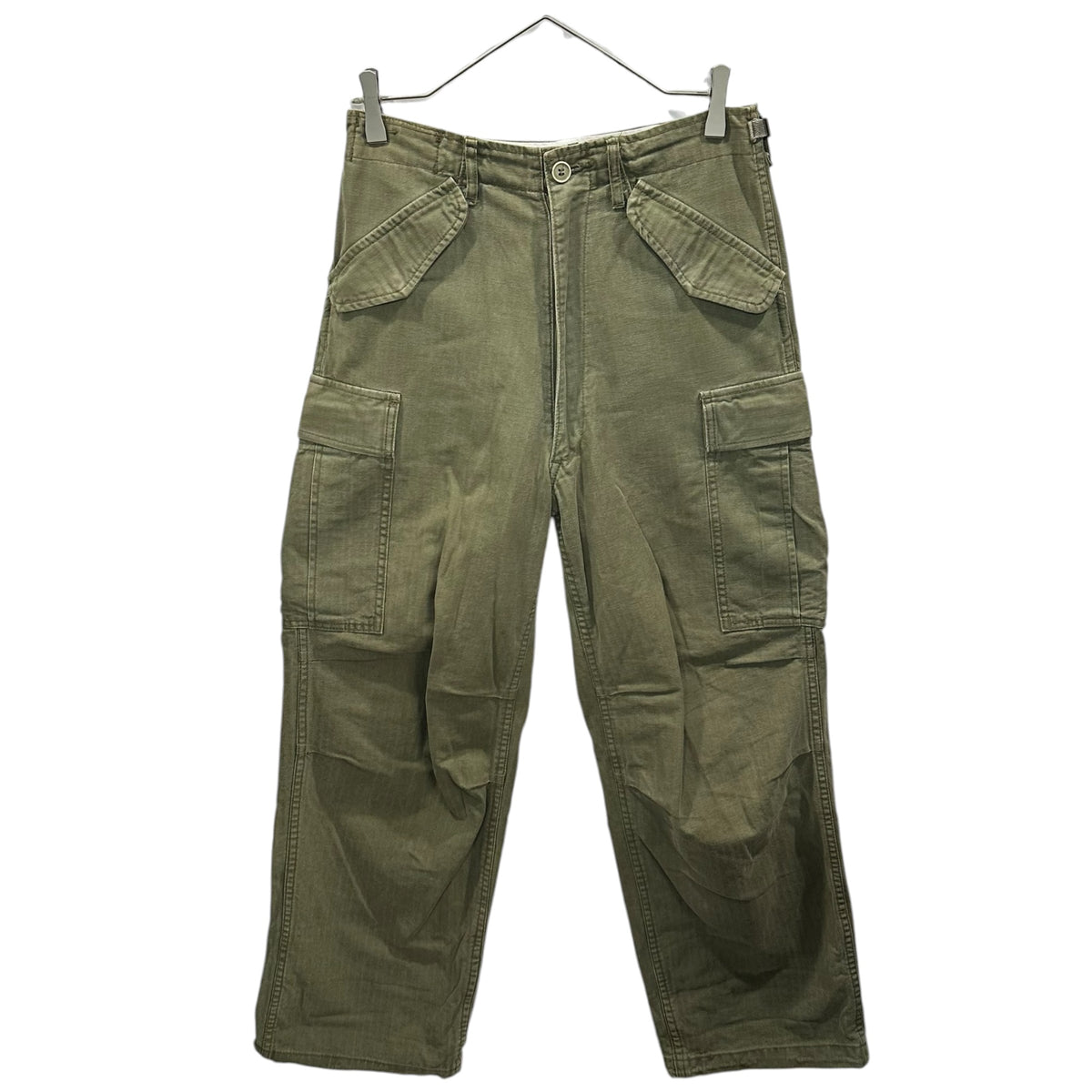 tricot COMME des GARCONS(トリココムデギャルソン) 2003SS Herringbone Military Cargo Pants ヘリンボーン ミリタリー カーゴ パンツ TI-P001 S セージグリーン AD2002 USED加工