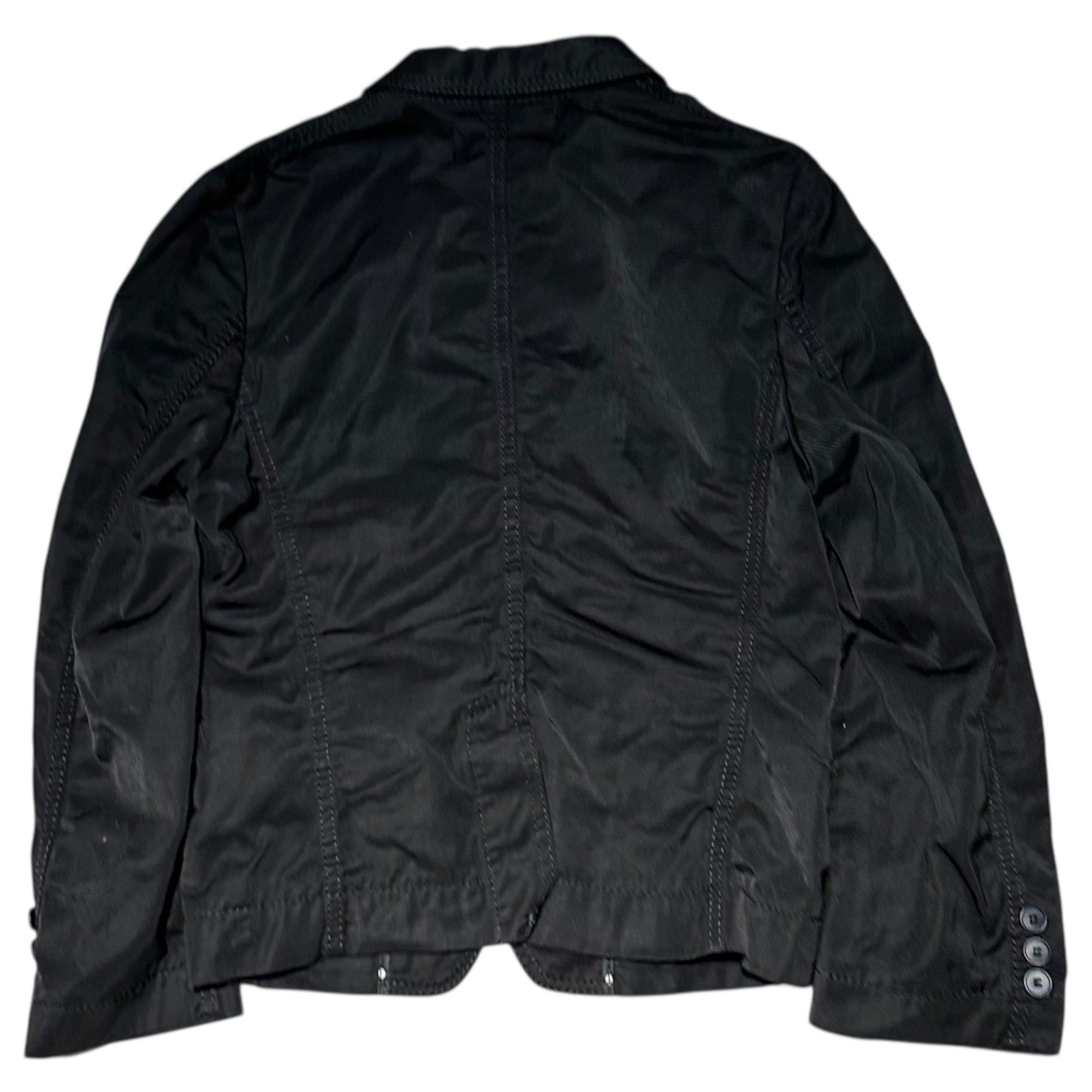tricot COMME des GARCONS(トリココムデギャルソン) 10SS Cotton Nylon Cloth 2B Casual Jacket コットン ナイロン クロス カジュアル ジャケット TE-J007 S ブラック AD2009