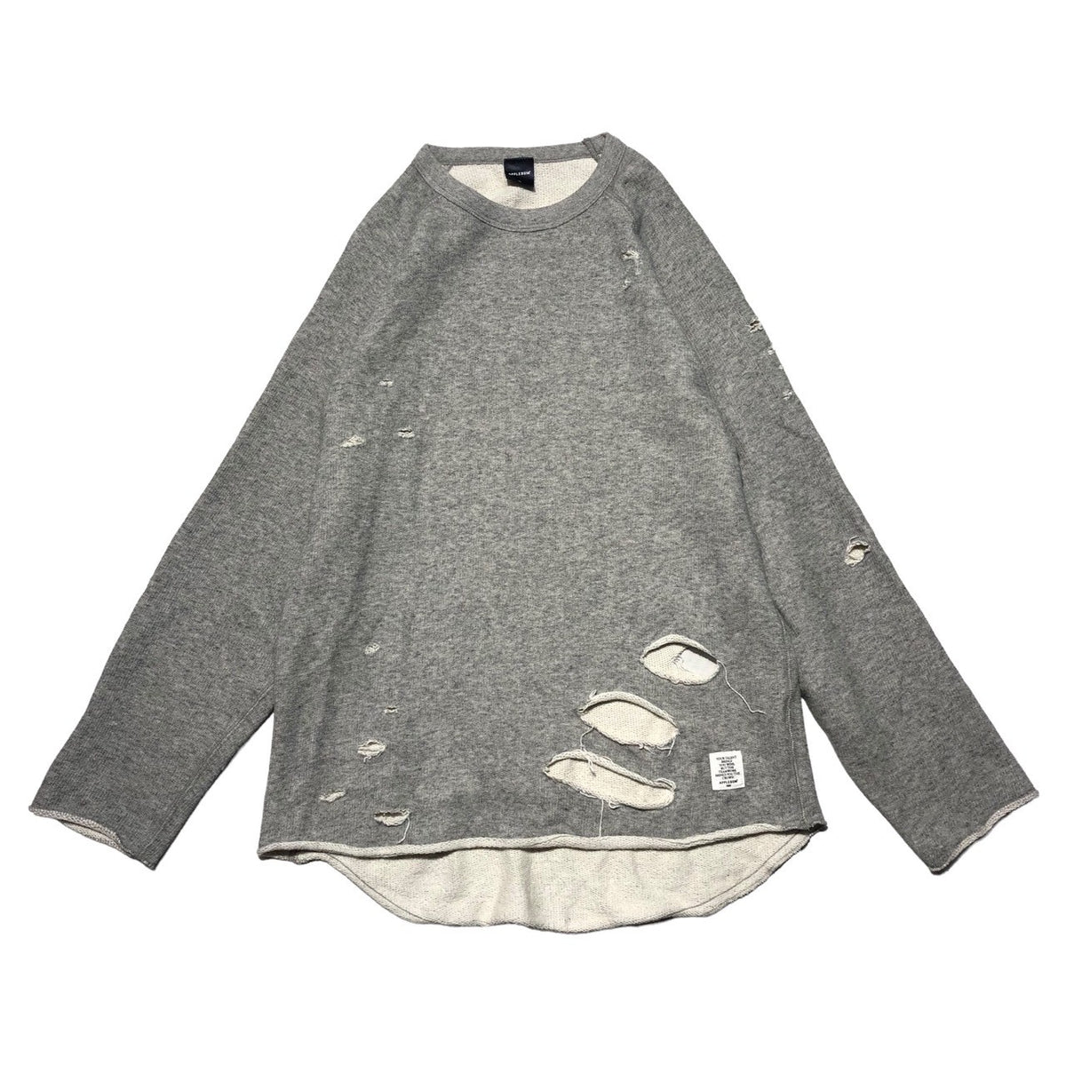 APPLEBUM(アップルバム) Distressed sweatshirt ダメージ 加工 