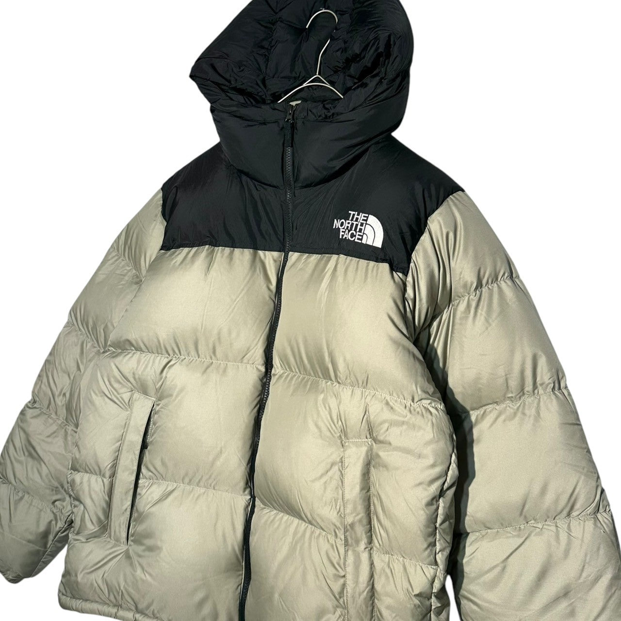 THE NORTH FACE(ノースフェイス) Nuptse Hoodie ヌプシ フーディ ダウン ジャケット ND92331 XL アイボリー×ブラック