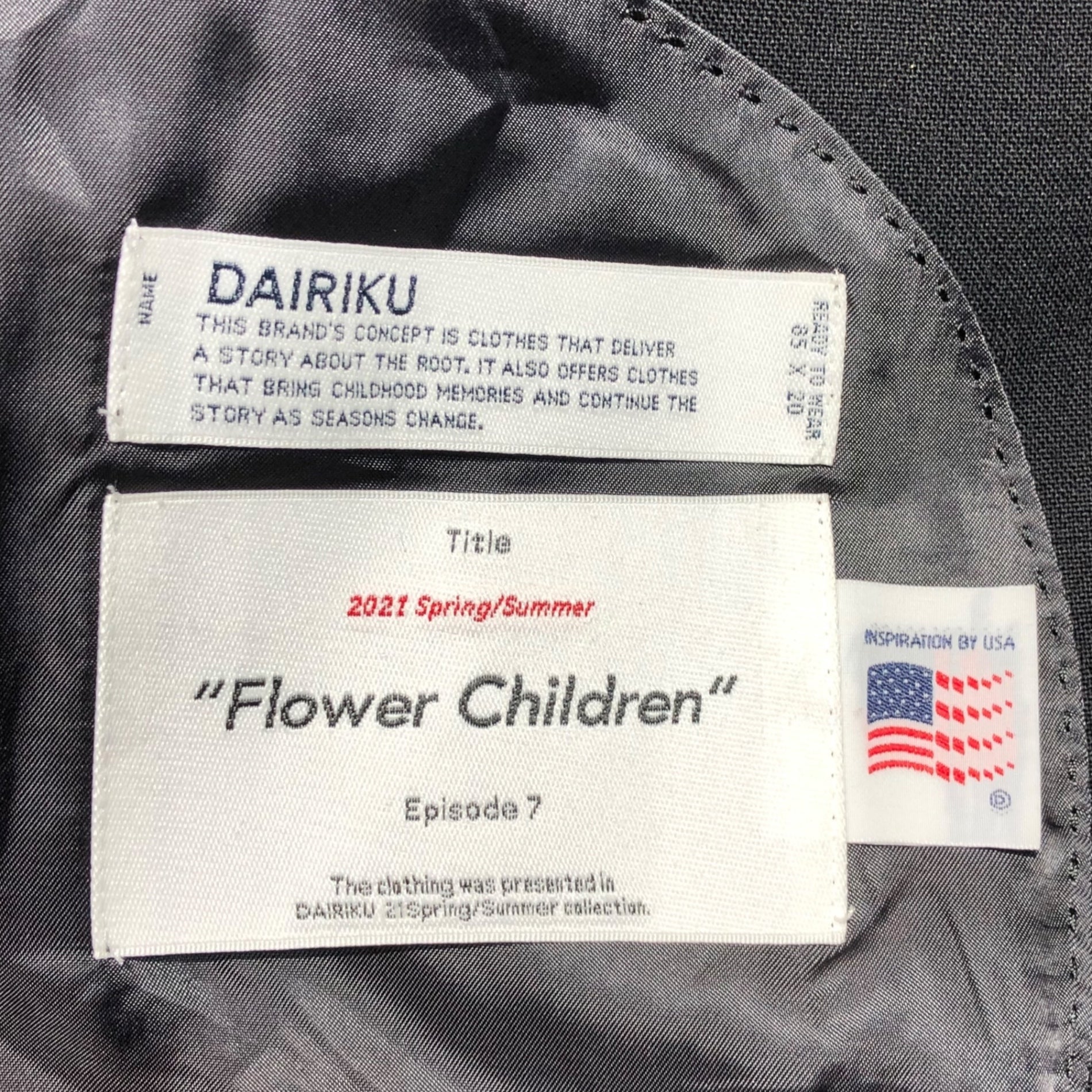 DAIRIKU(ダイリク) 21SS Jimi Hendrix Double Tailored Jacket ジミー ヘンドリックス ダブル テーラードジャケット 21SS J-3 M ブラック