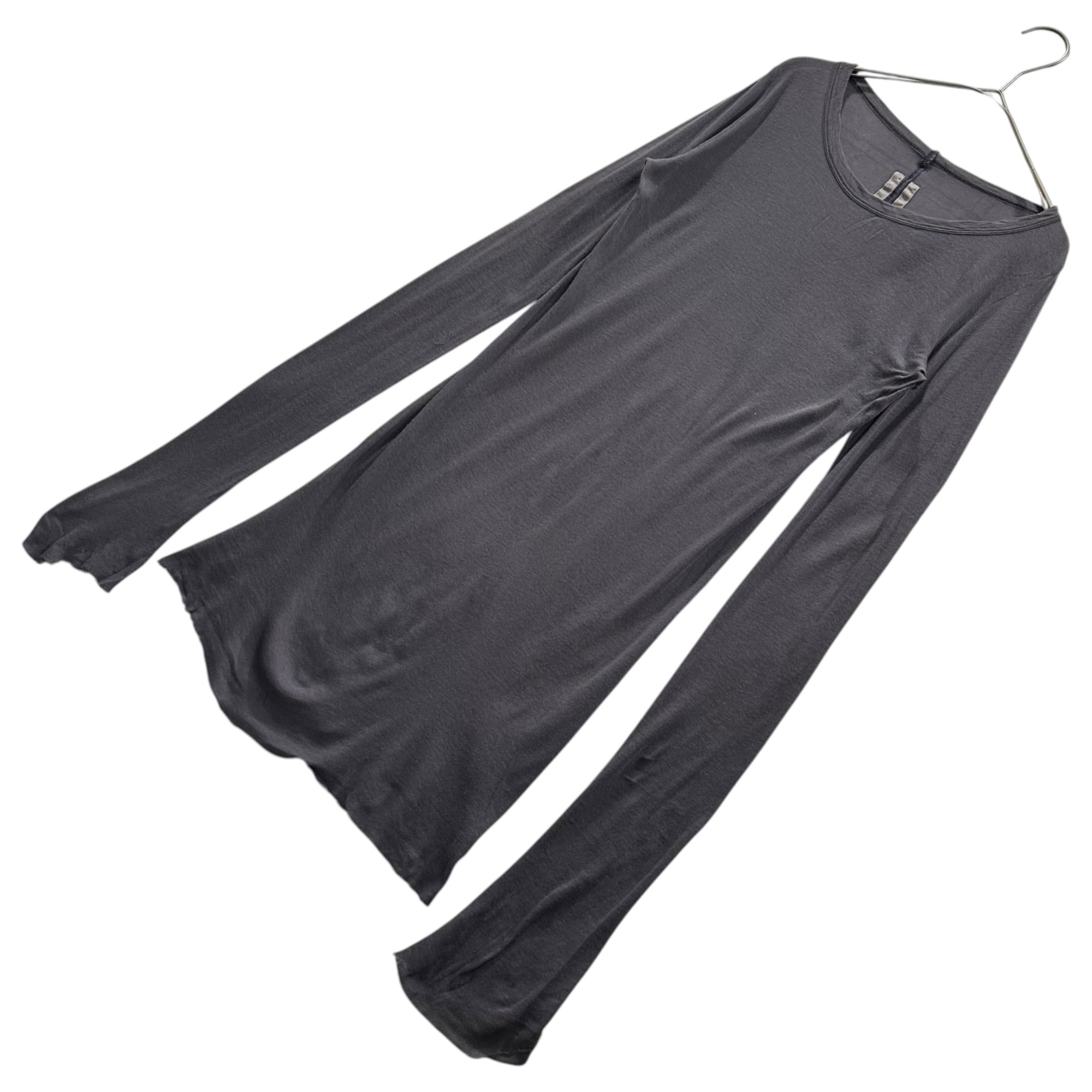 Rick Owens(リックオウエンス) 17AW L/S Ribbed T-Shirt 長袖 リブ カットソー RP17F7202 40 パープル Tシャツ
