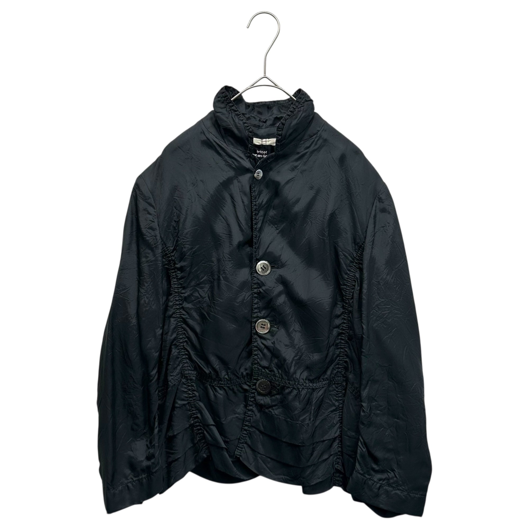 tricot COMME des GARCONS(トリココムデギャルソン) 07SS Product Washing Processing Large Button Cupra Jacket 製品洗い加工 デカボタン キュプラ ジャケット TS-J021 M ブラック AD2006
