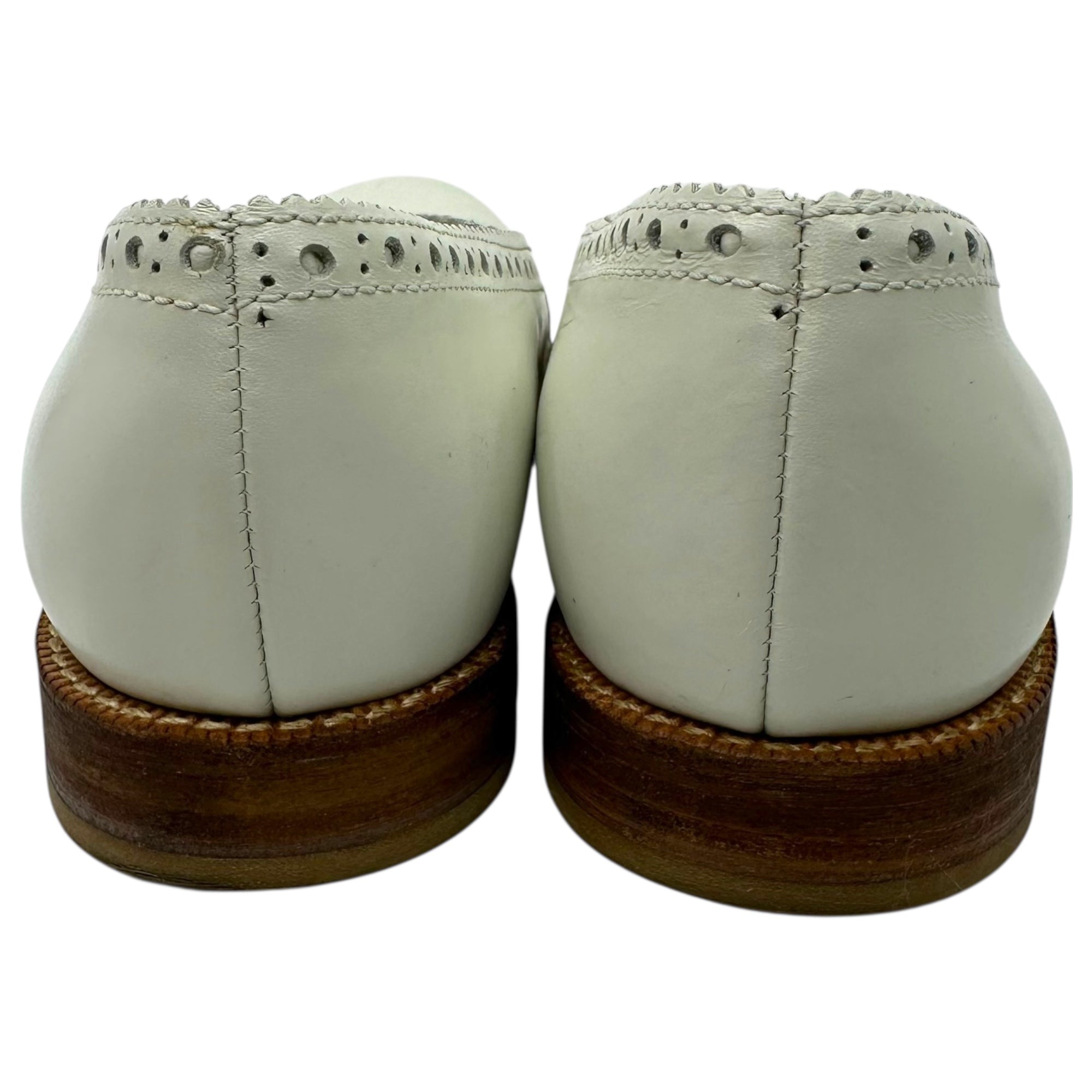 tricot COMME des GARCONS(トリココムデギャルソン) Medallion Leather Pumps メダリオン レザー パンプス 24cm ホワイト