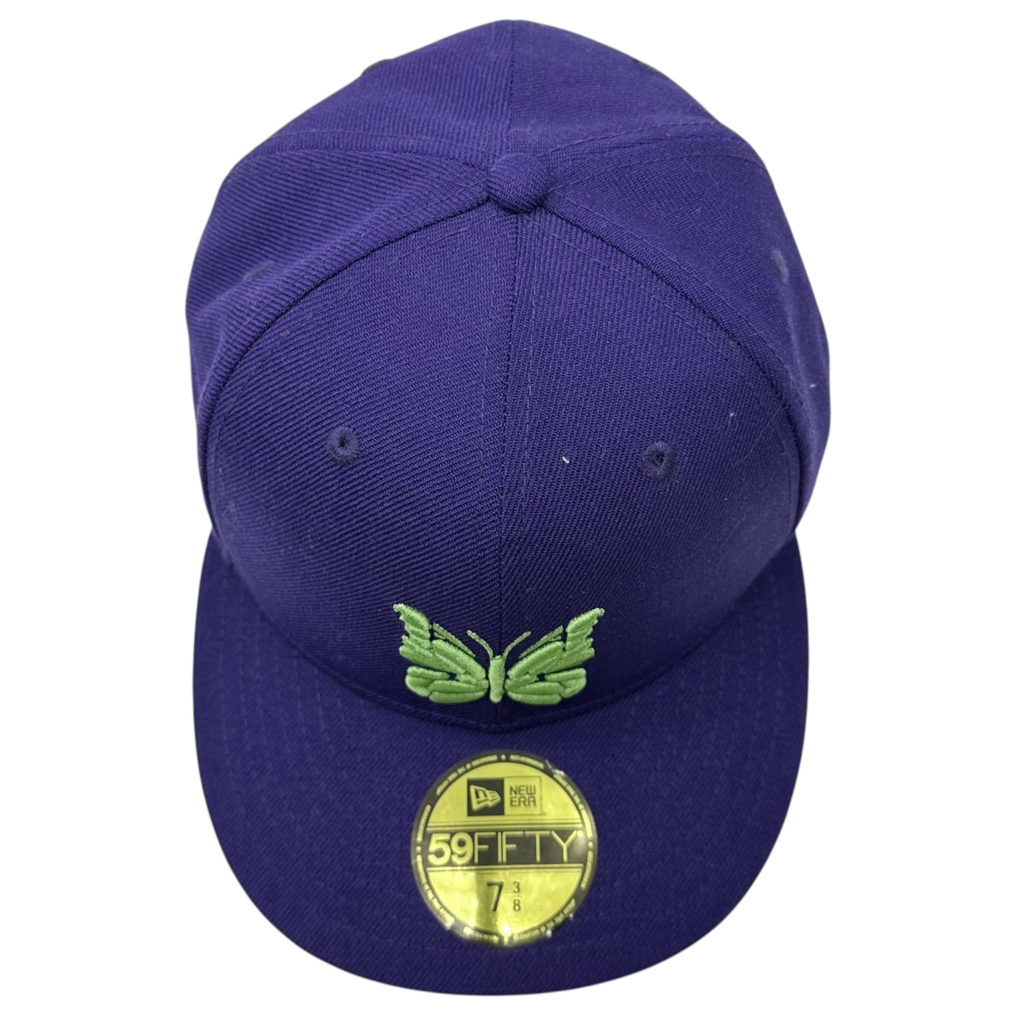 NEW ERA×NEEDLES(ニューエラ×ニードルズ) NEEDLES EMB. BB CAP パピオン ロゴ 刺繍 ベースボール キャップ 7 3/8 パープル 帽子
