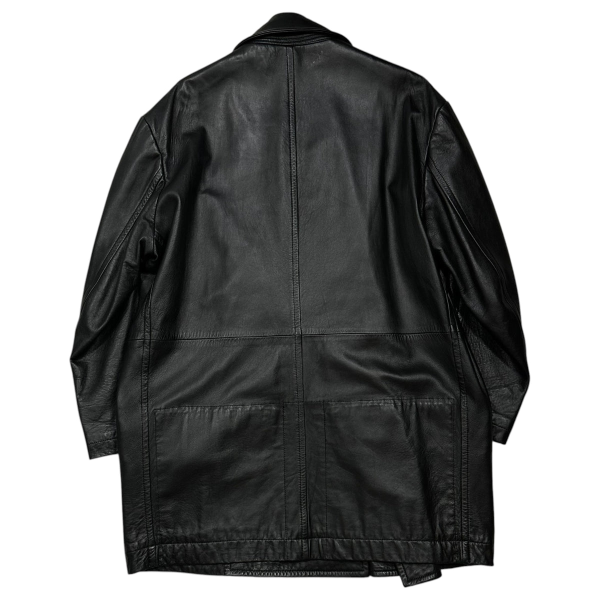 Y's bis(ワイズビス) 1980's Lamb Leather Double Leather Coat ラム レザー ダブル レザー コート BF-C16-761 FREE ブラック 80s ワイズビス初期生産品 稀少 アーカイブ