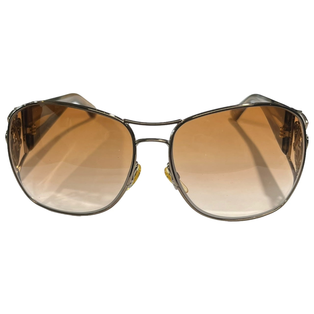 GUCCI(グッチ) ロゴクレストデザインヴィンテージサングラス/ブラウングラデーション/ダブルブリッジ 2827/S1LBBA 60□15-105 ゴールド×ブラウン