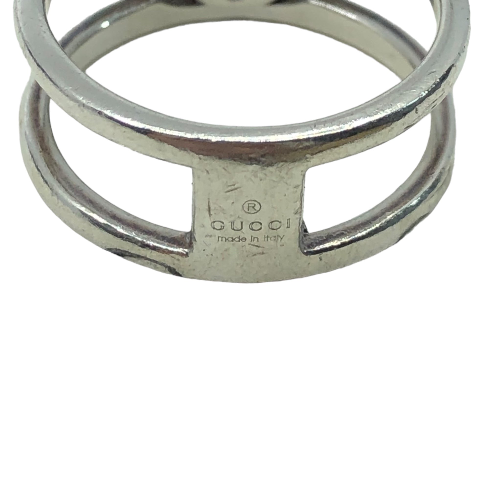 GUCCI(グッチ) INTERLOCKING インターロッキングG ワイド GG ロゴ リング 指輪 295716 J8400 8106 21(約20号) シルバー silver925