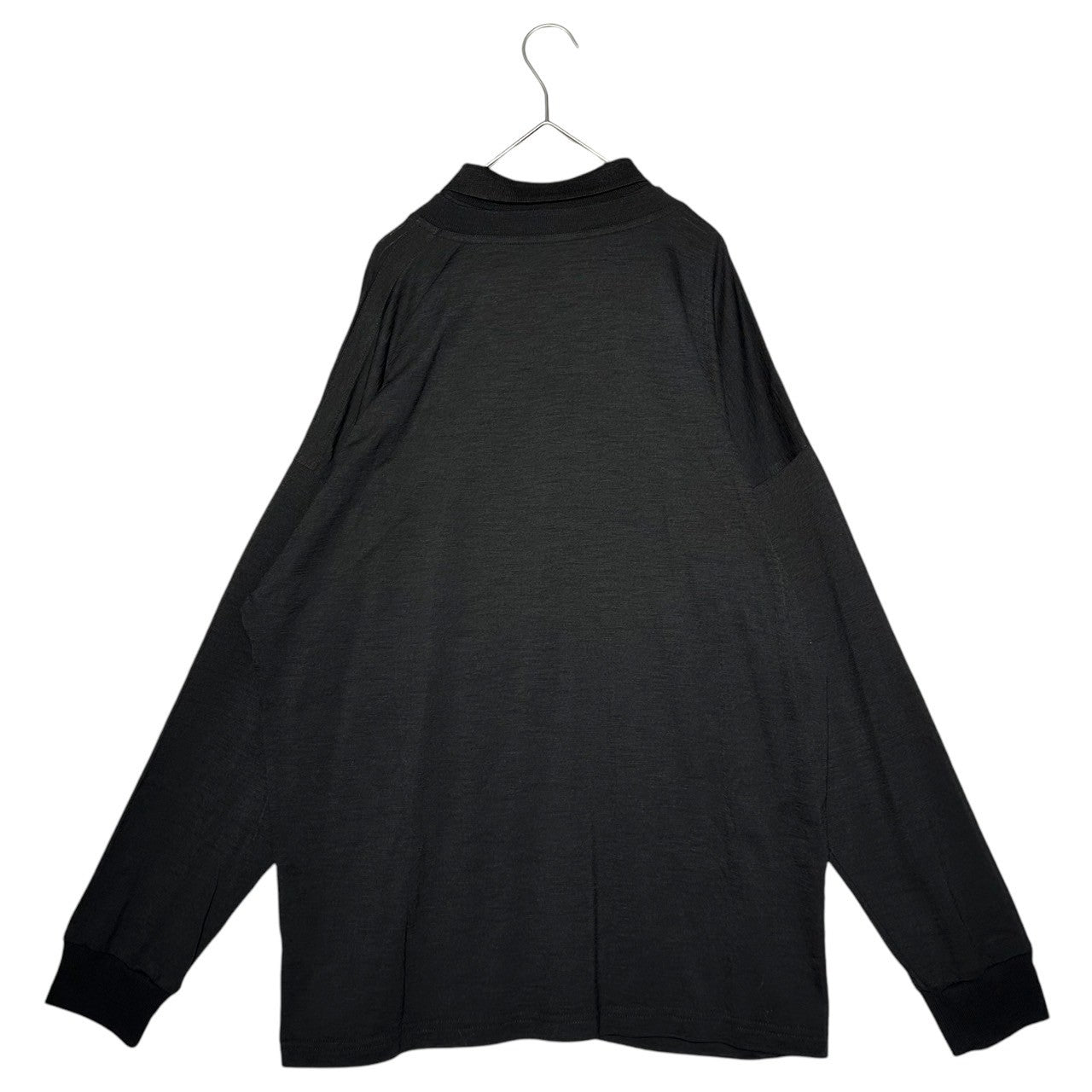 GIANNI VERSACE(ジャンニヴェルサーチ) 80~90's Archives Long Sleeve Wool Polo Shirt アーカイブ 長袖 ウール ポロシャツ 46(S~M程度) ブラック