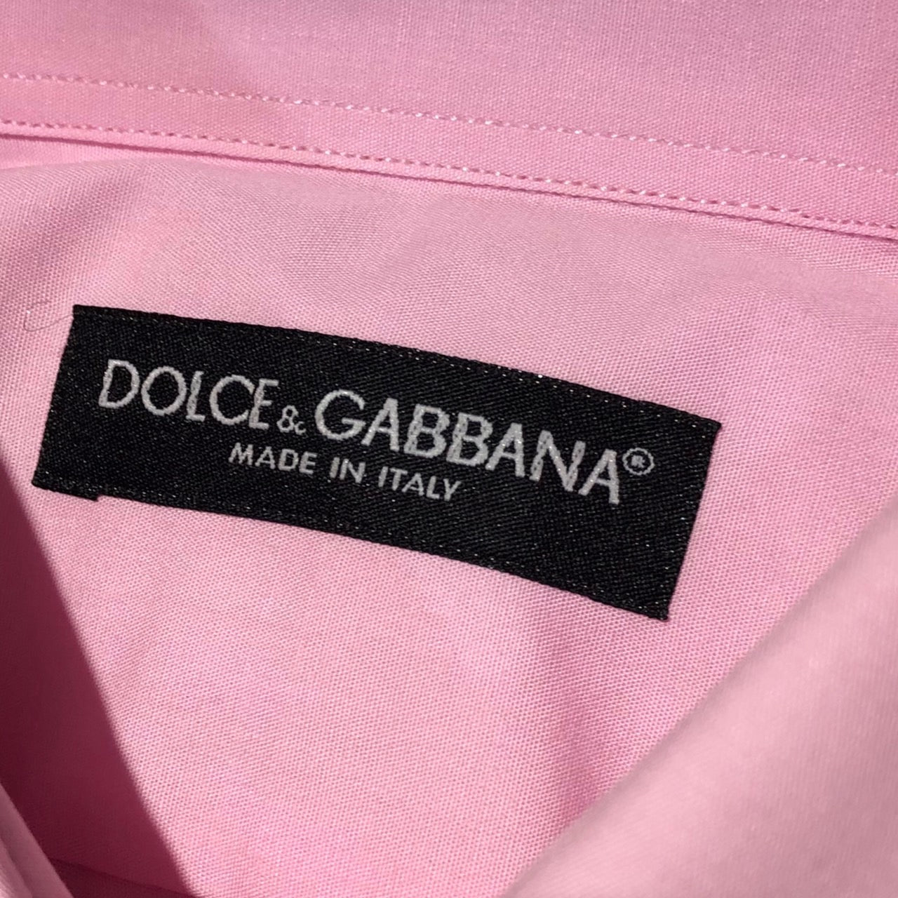 DOLCE&GABBANA(ドルチェ&ガッバーナドルガバ) レギュラーカラーシャツ 40(Lサイズ程度) ピンク