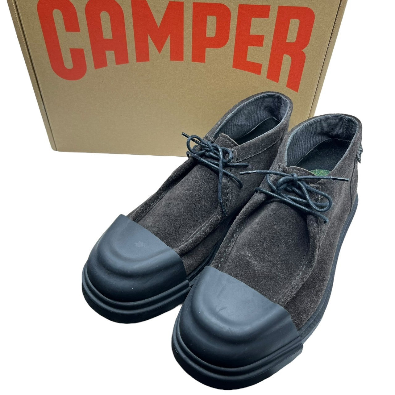 CAMPER(カンペール) 23AW Junction high-cut shoes ジャンクション ハイカット シューズ ブール スウェード K300475-001 26.5cm グレー 箱付 モカシン レザー