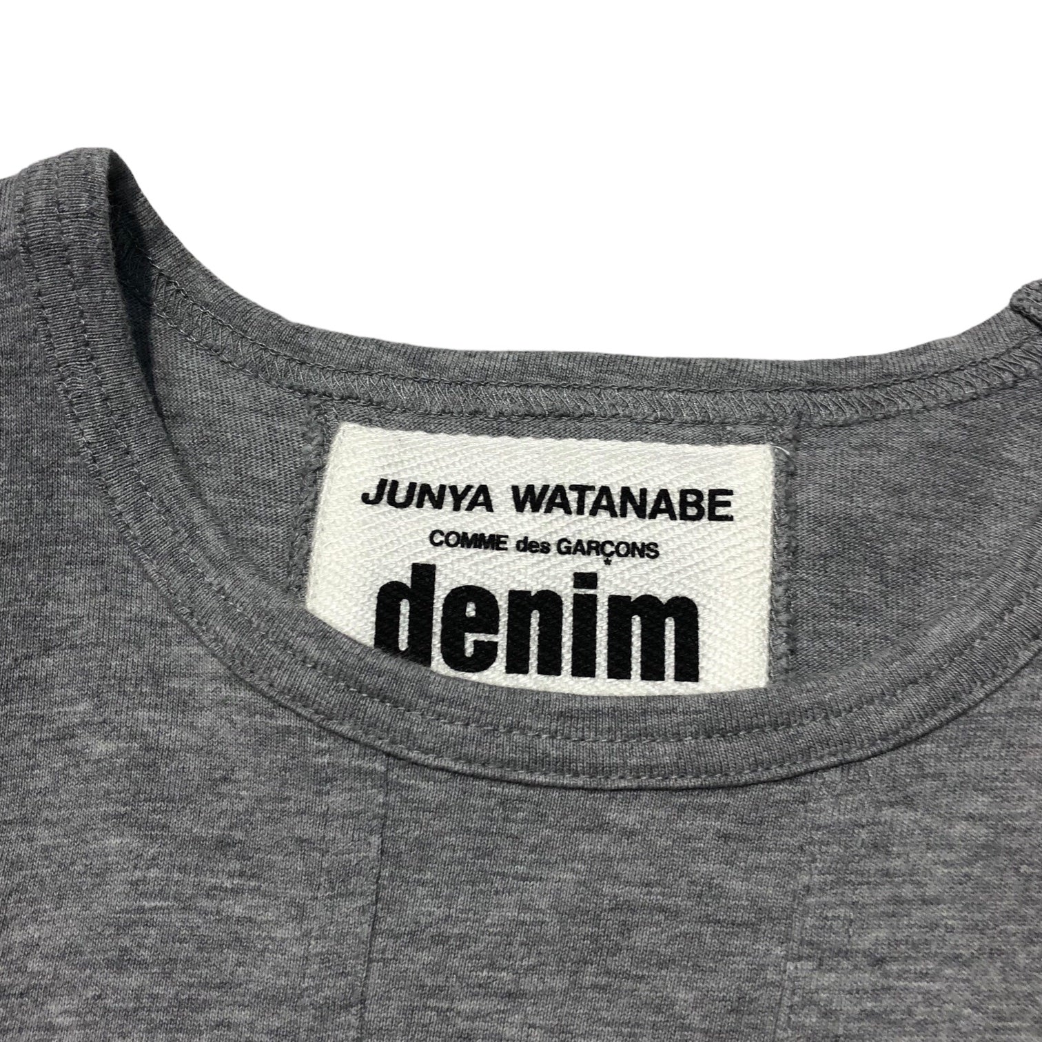 COMME des GARCONS JUNYA WATANABE(コムデギャルソンジュンヤワタナベ) 繋ぎ フレア Tシャツ 半袖 カットソー SIZE S グレー