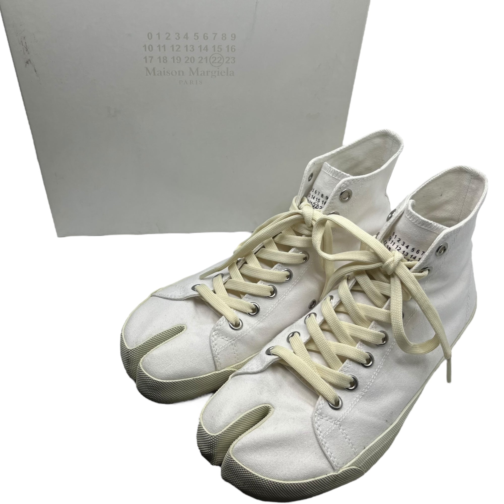 MAISON MARGIELA(メゾンマルジェラ) Tabi high top sneakers 足袋 ハイ トップ スニーカー S57WS0253  42(27.0cm程度) ホワイト ハイカット