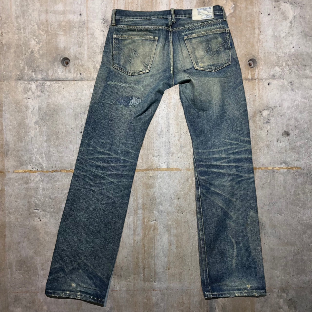 NEIGHBORHOOD(ネイバーフッド) Scab Savage LEVEL-4/サベージスキャブダメージ加工デニムパンツ DCNH-PT-09 M インディゴ