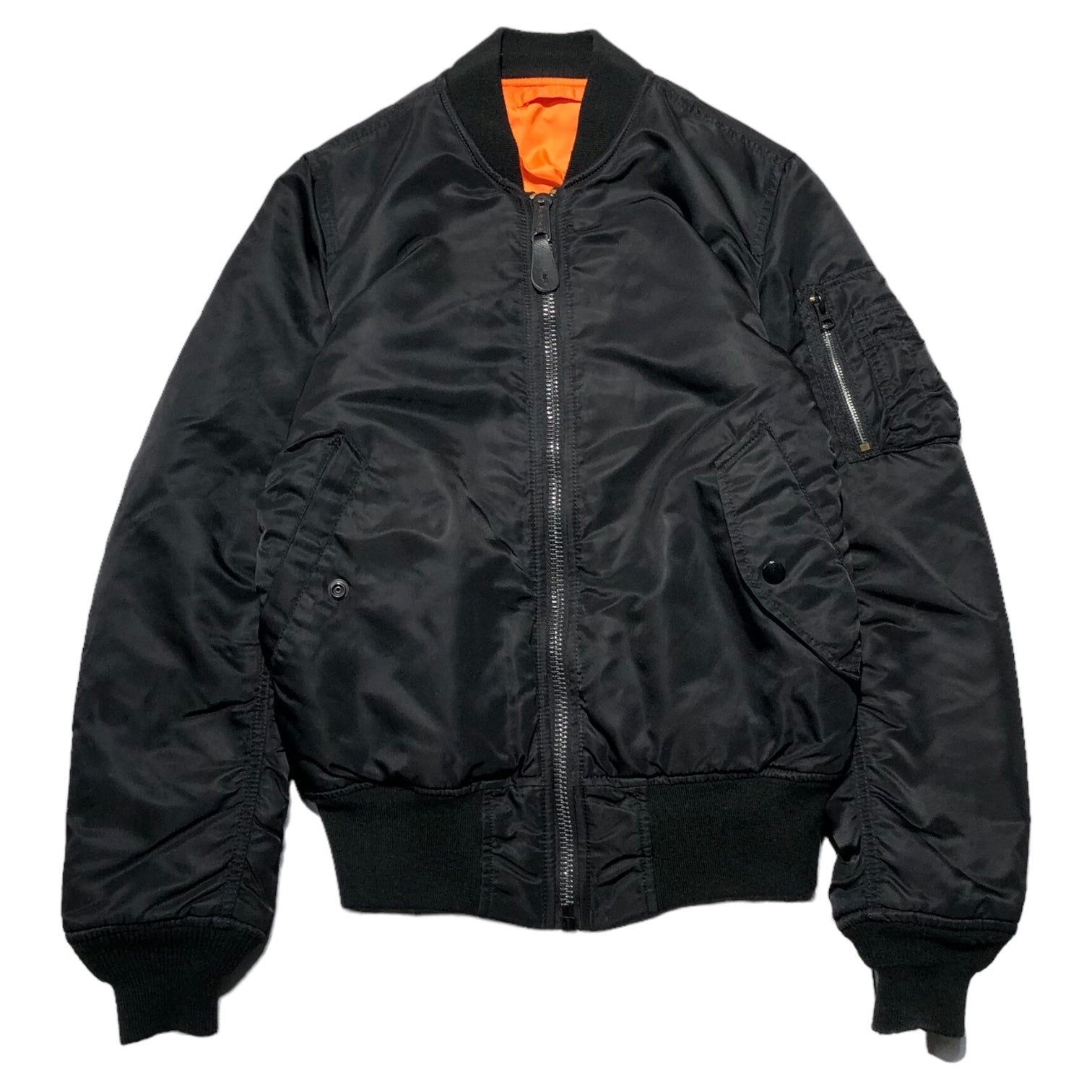 ALPHA INDUSTRIES(アルファ インダストリーズ) MA-1 flight jacket フライト ジャケット  0615-00-573-8335 XS ブラック ミリタリー　ボンバー