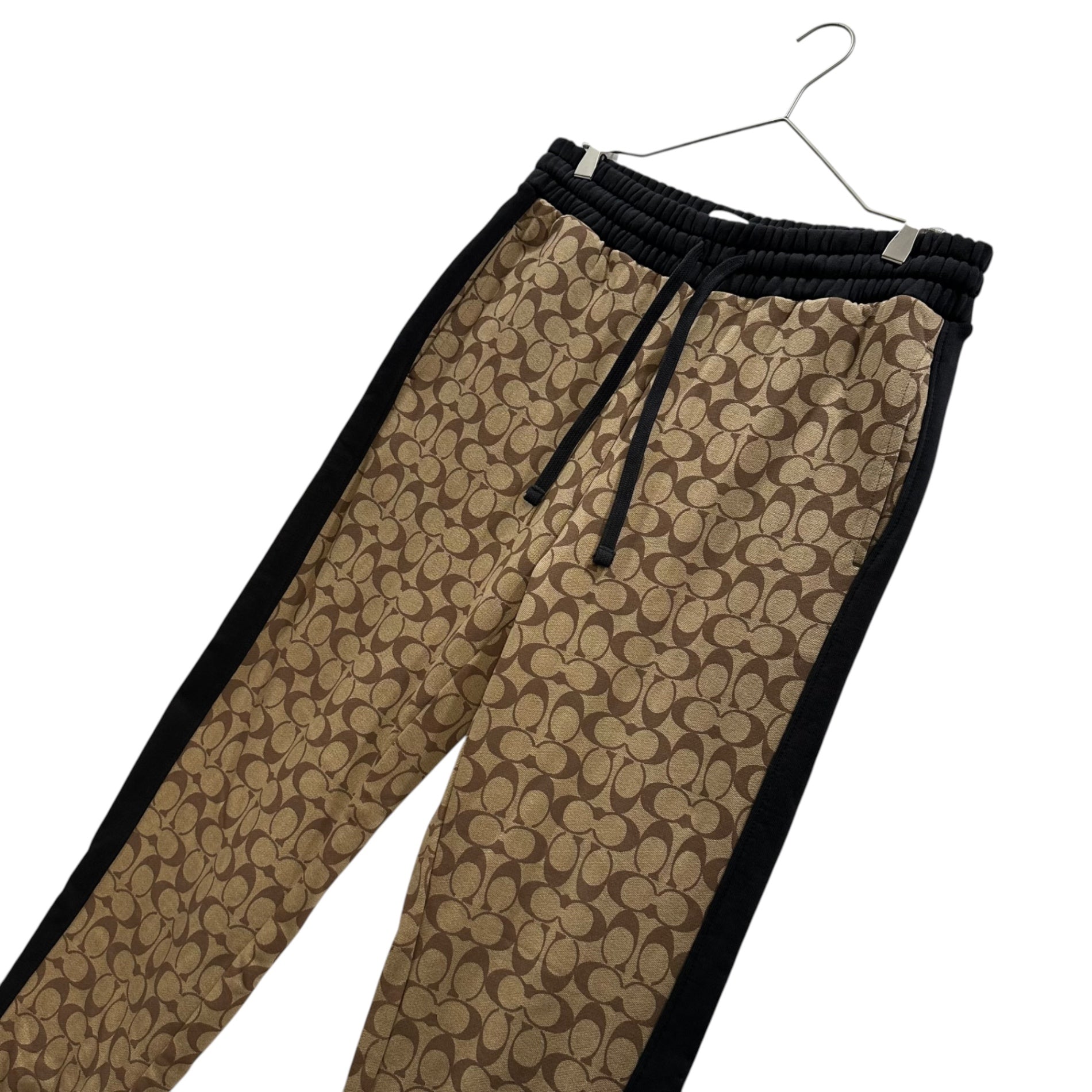 COACH(コーチ) Signature Sweatpants シグネチャー スウェット パンツ CY585 S ブラック×ブラウン