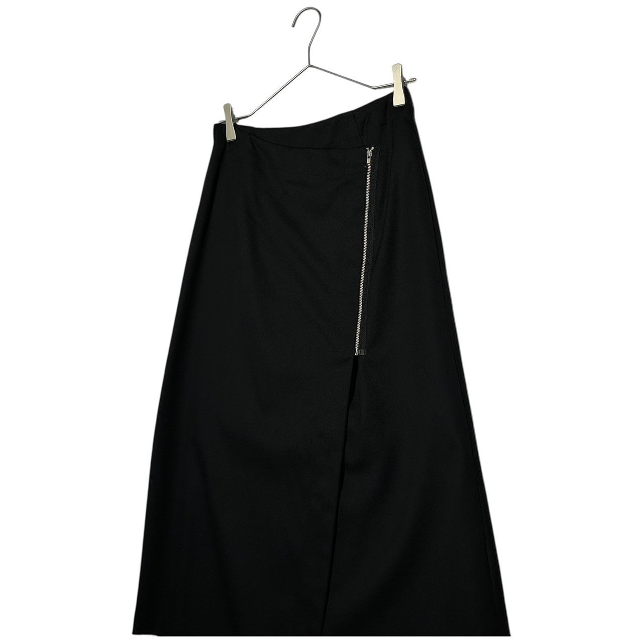 tricot COMME des GARCONS(トリココムデギャルソン) 89AW Vintage Front Zip Design Wool Long Skirt ヴィンテージ フロントジップ デザイン ウール ロング スカート TS-08026 M ブラック AD1989 川久保玲 本人期