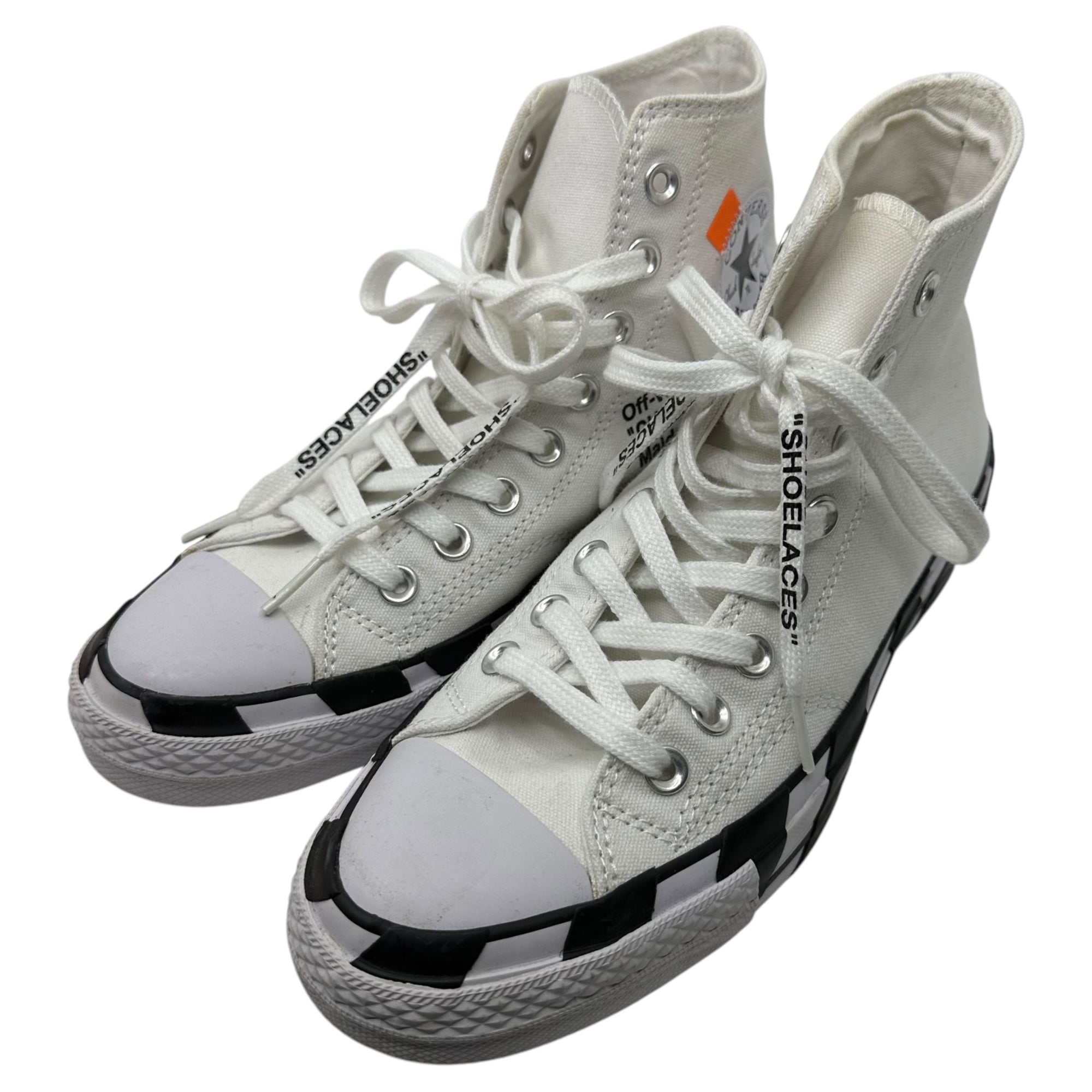 CONVERSE × OFF-WHITE(コンバース × オフホワイト) chuck taylor all star チャックテイラー オールスター スニーカー コラボ 163862C 25.5cm ホワイト×ブラック