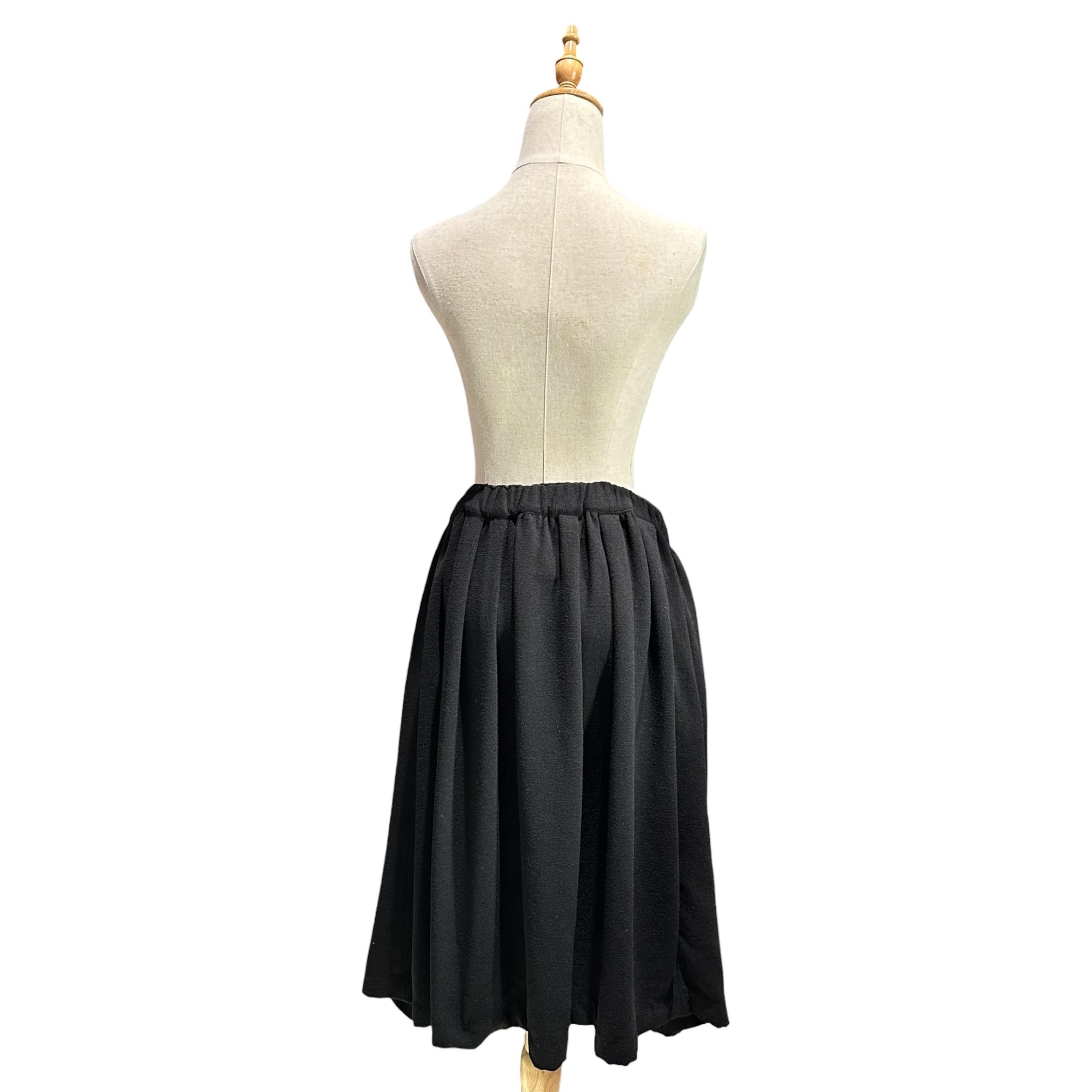 COMME des GARCONS(コムデギャルソン) 25AW Polyester-Felted Reconstructed Gathered Balloon Skirt ポリ 縮絨 再構築 ギャザー バルーン スカート RP-S013 XS ブラック AD2025