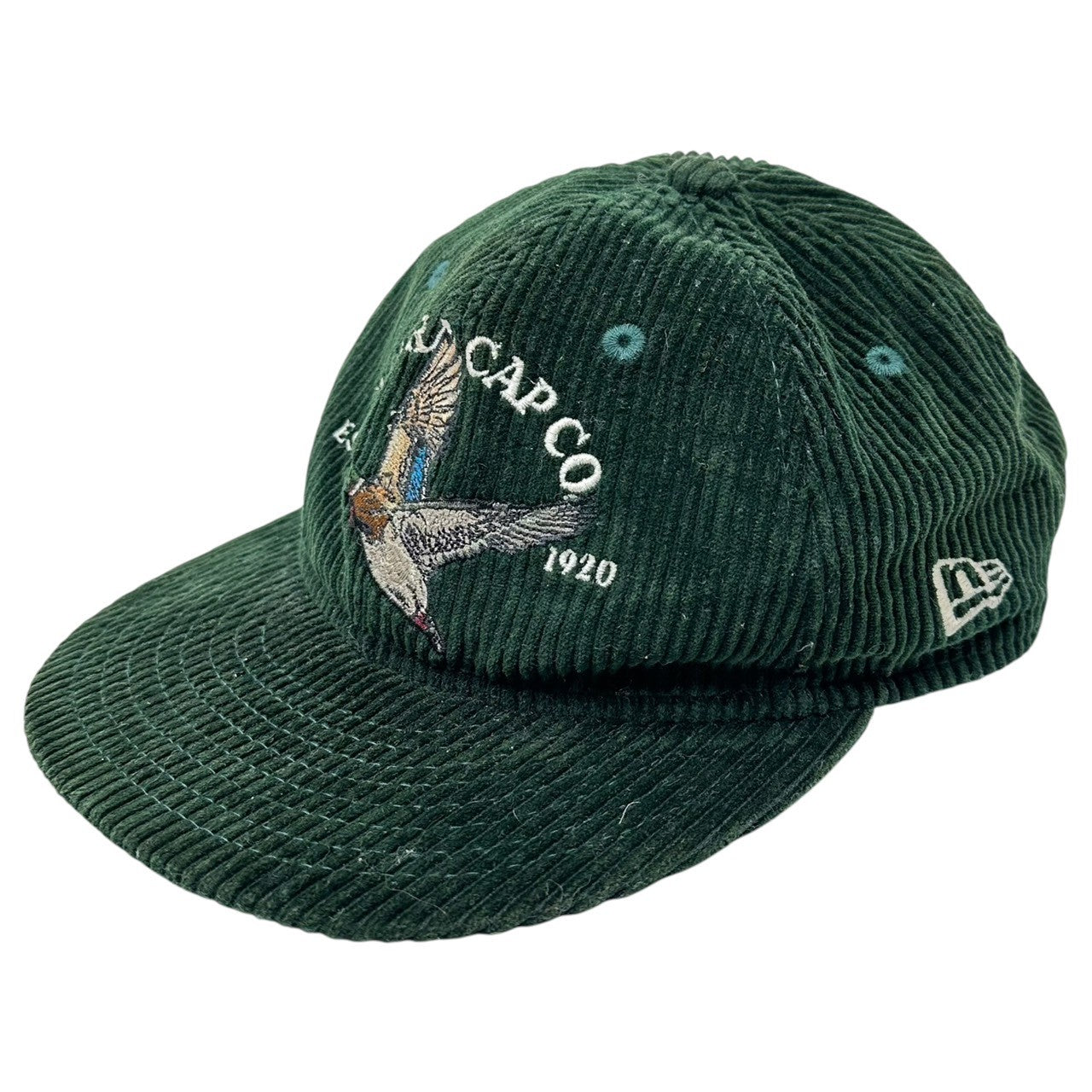 NEW ERA(ニューエラ) CORDUROY IN THE コーデュロイ スナップバック キャップ グリーン ベースボール 刺繍 カモ 動物