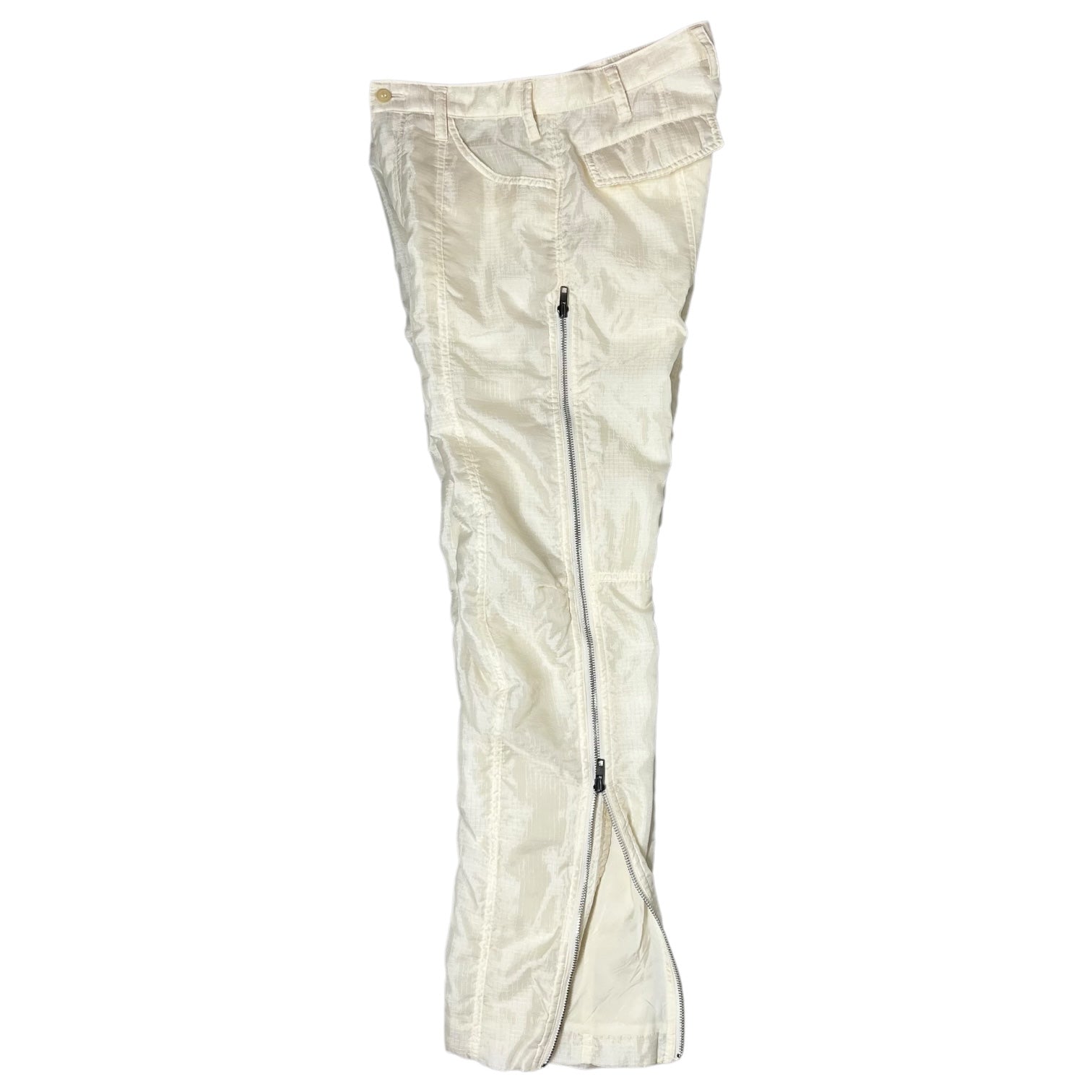 ISSEY MIYAKE(イッセイミヤケ) 98AW Archive side zip parachute pants アーカイブ サイド ジップ パラシュート パンツ IM84-FF934 S ホワイト