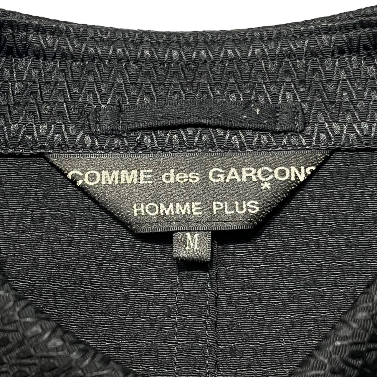 COMME des GARCONS HOMME PLUS(コムデギャルソンオムプリュス) 01AW Looking at different world(サイケ期) wool button down short jacket ウールボタンダウン短丈ジャケット PC-J103 M ブラック AD2001 稀少品