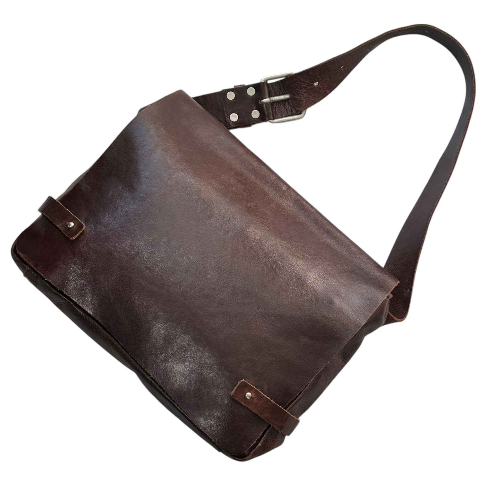 Y's(ワイズ) Leather Flap Waist Pouch レザー フラップ ウエスト ポーチ ブラウン