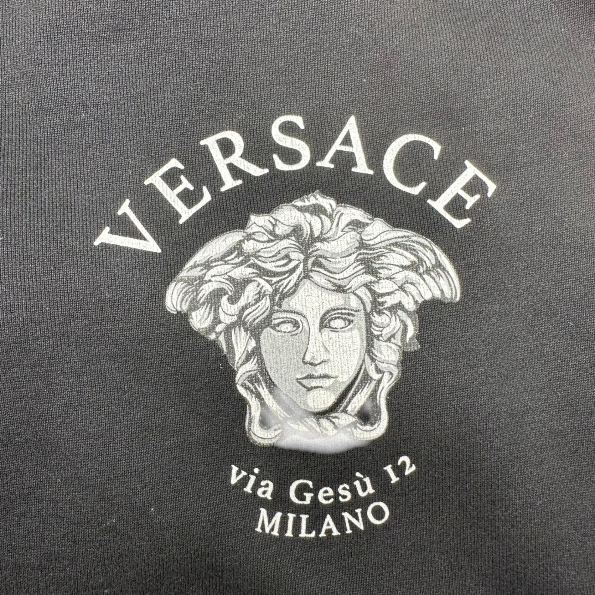 VERSACE(ヴェルサーチヴェルサーチェ) Medusa Logo Print Sweatpants メデューサ ロゴ プリント スウェット パンツ A88745 S ブラック ジョガー